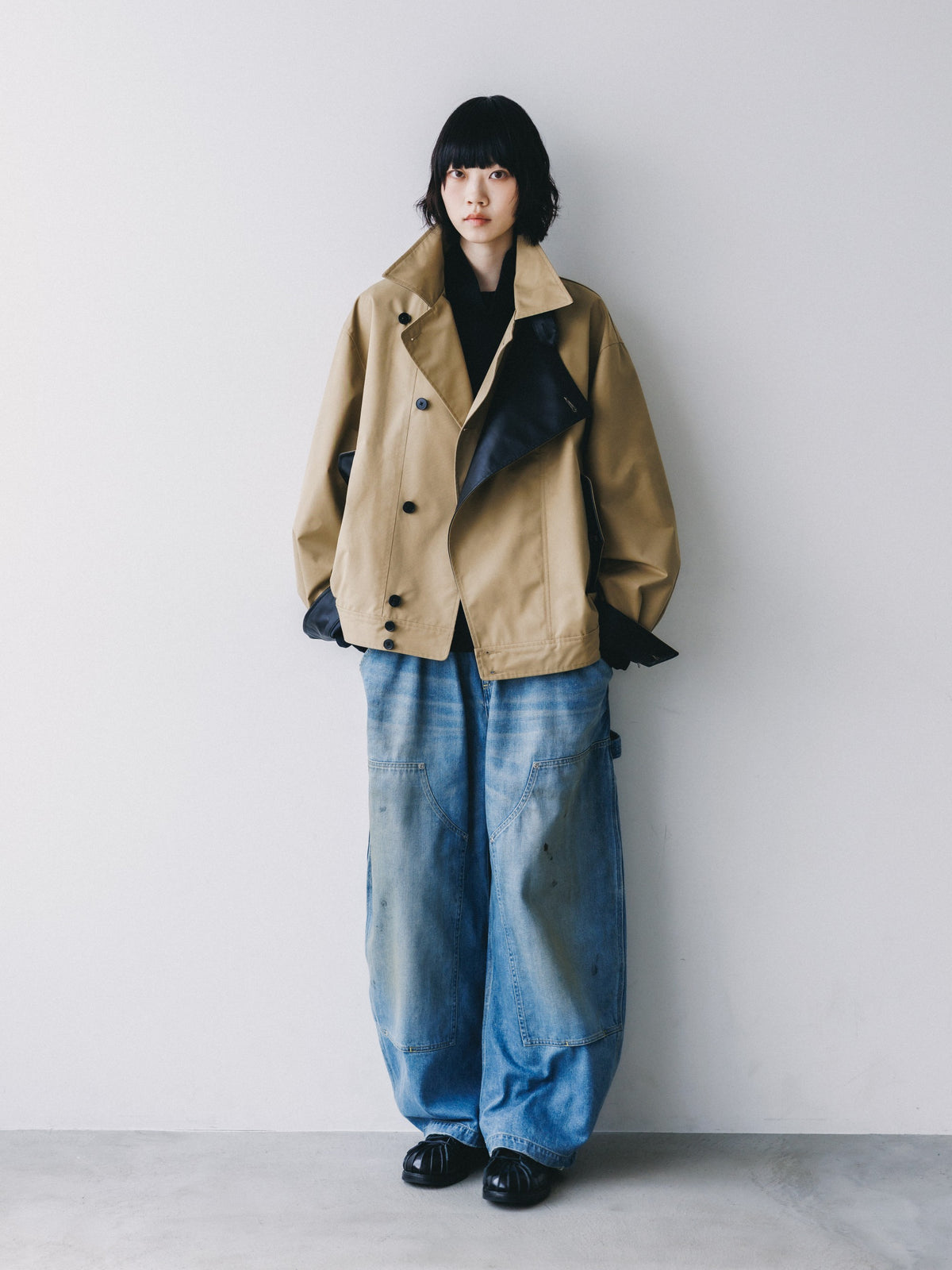 【10.24 SAT 20:00- IN STOCK】 +phenix WINDSTOPPER® by GORE-TEX LABS TWILL CITY DOUBLE FLAP JACKET (CAMEL BEIGE)