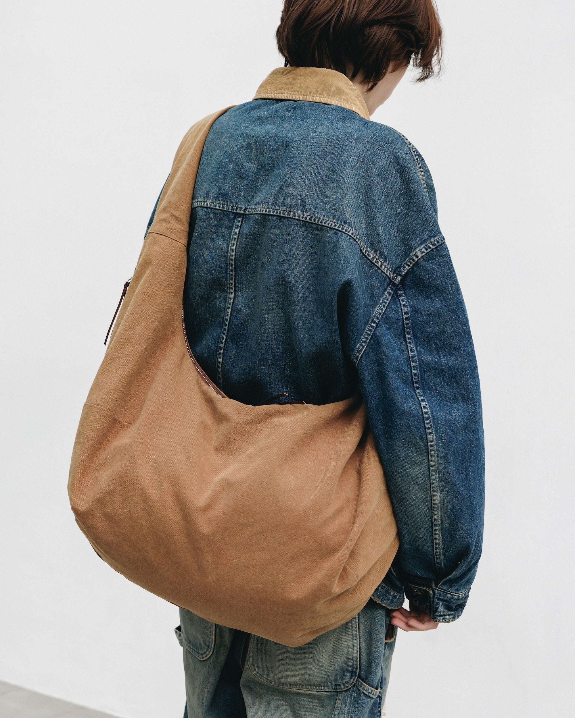 VINTAGE DYED SYSTEM BAG (L) (BROWN)