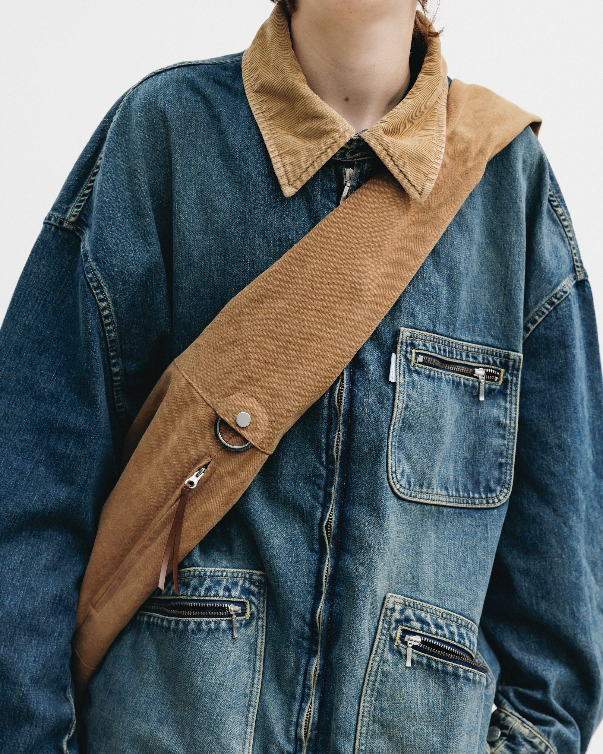 VINTAGE DYED SYSTEM BAG (L) (BROWN)