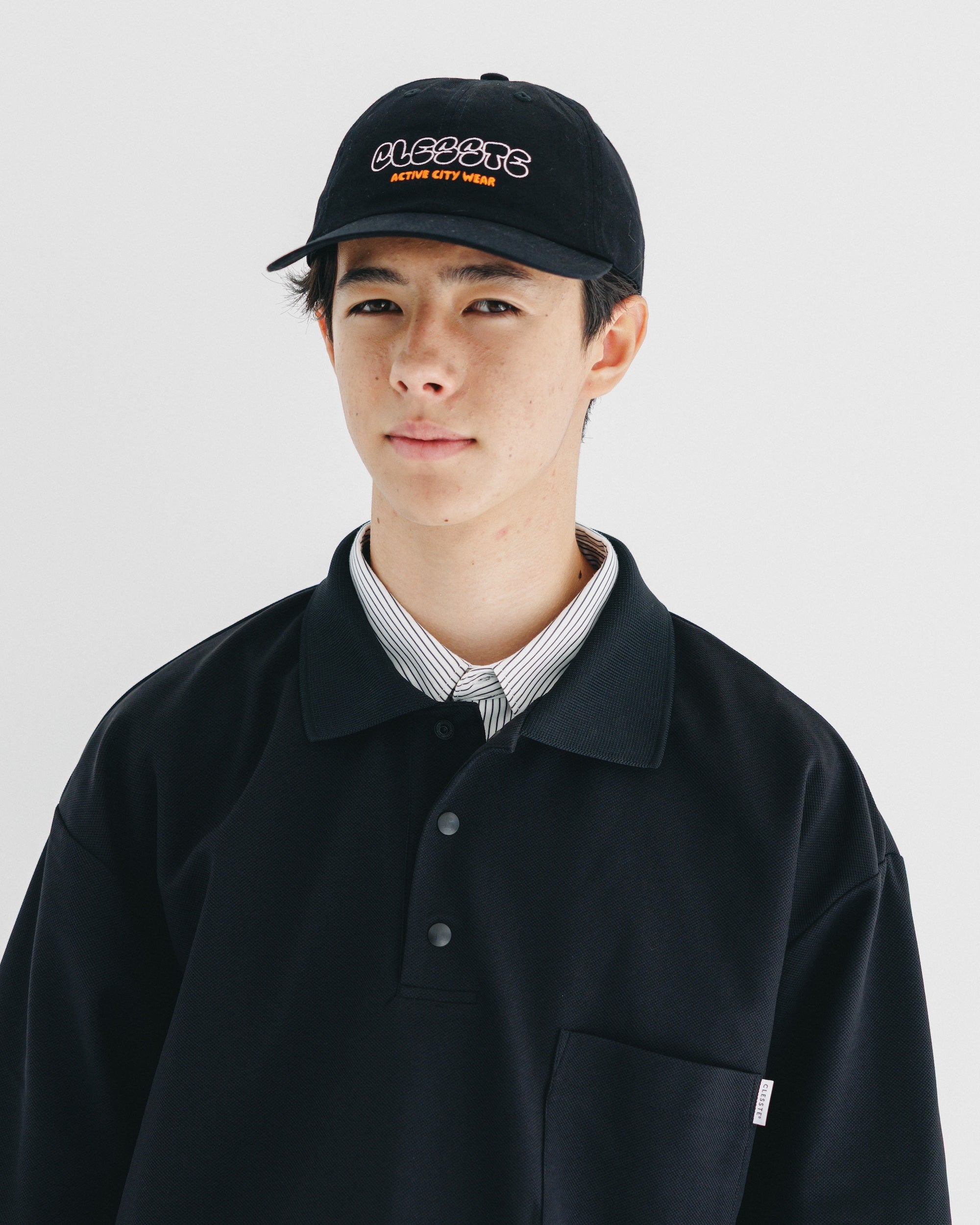 "BUBBLE LOGO" ACTIVE CITY TRUCKER CAP (BLACK×WHITE)