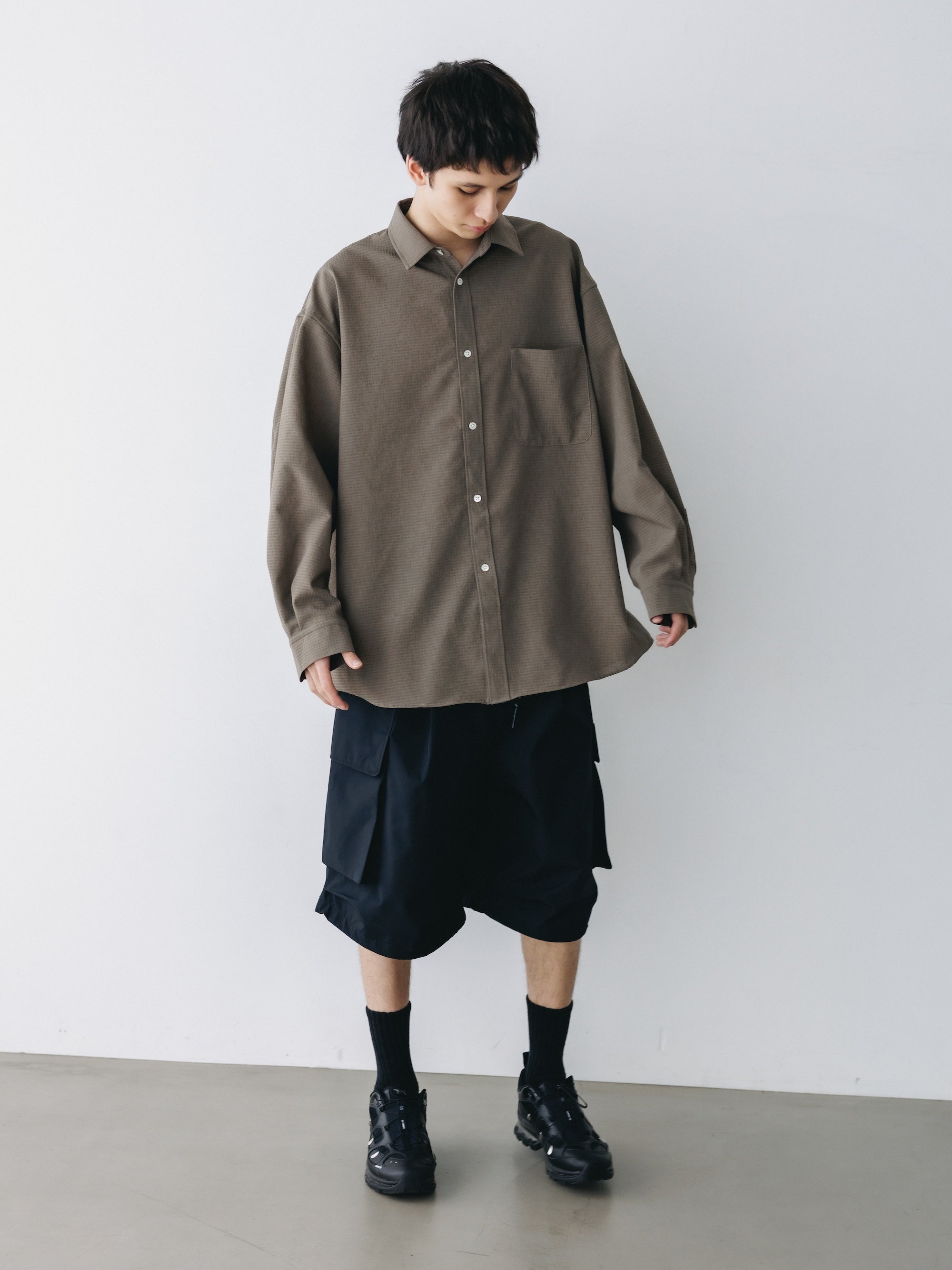 【4.29 WED 20:00 IN STOCK】SHADOW GINGHAM CHECK EVERYDAY L/S SHIRT (BEIGE)