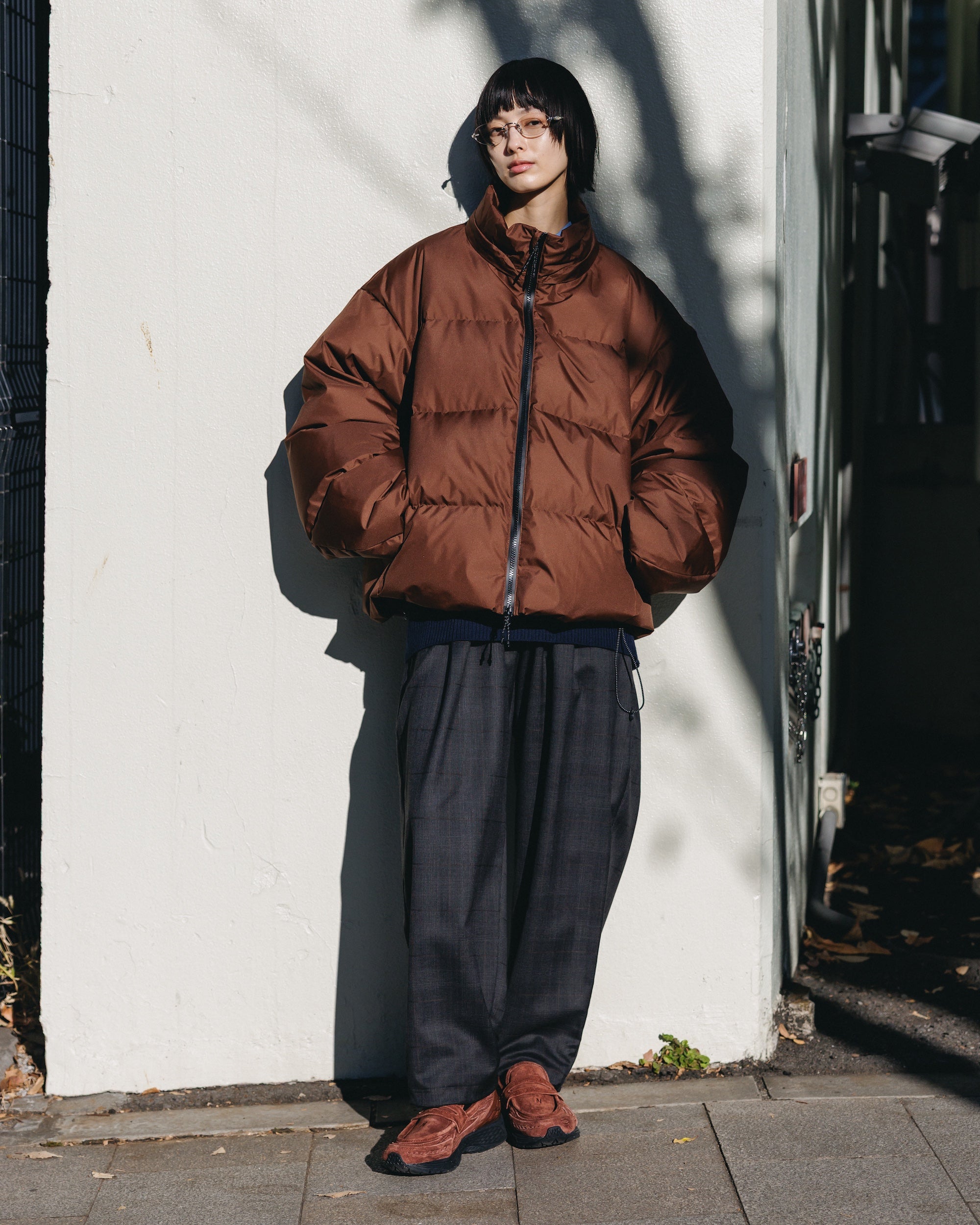 【1.28 WED 20:00- IN STOCK】WOOL GLEN PLAID CITY UNIFORM WIDE TAPERED PANTS