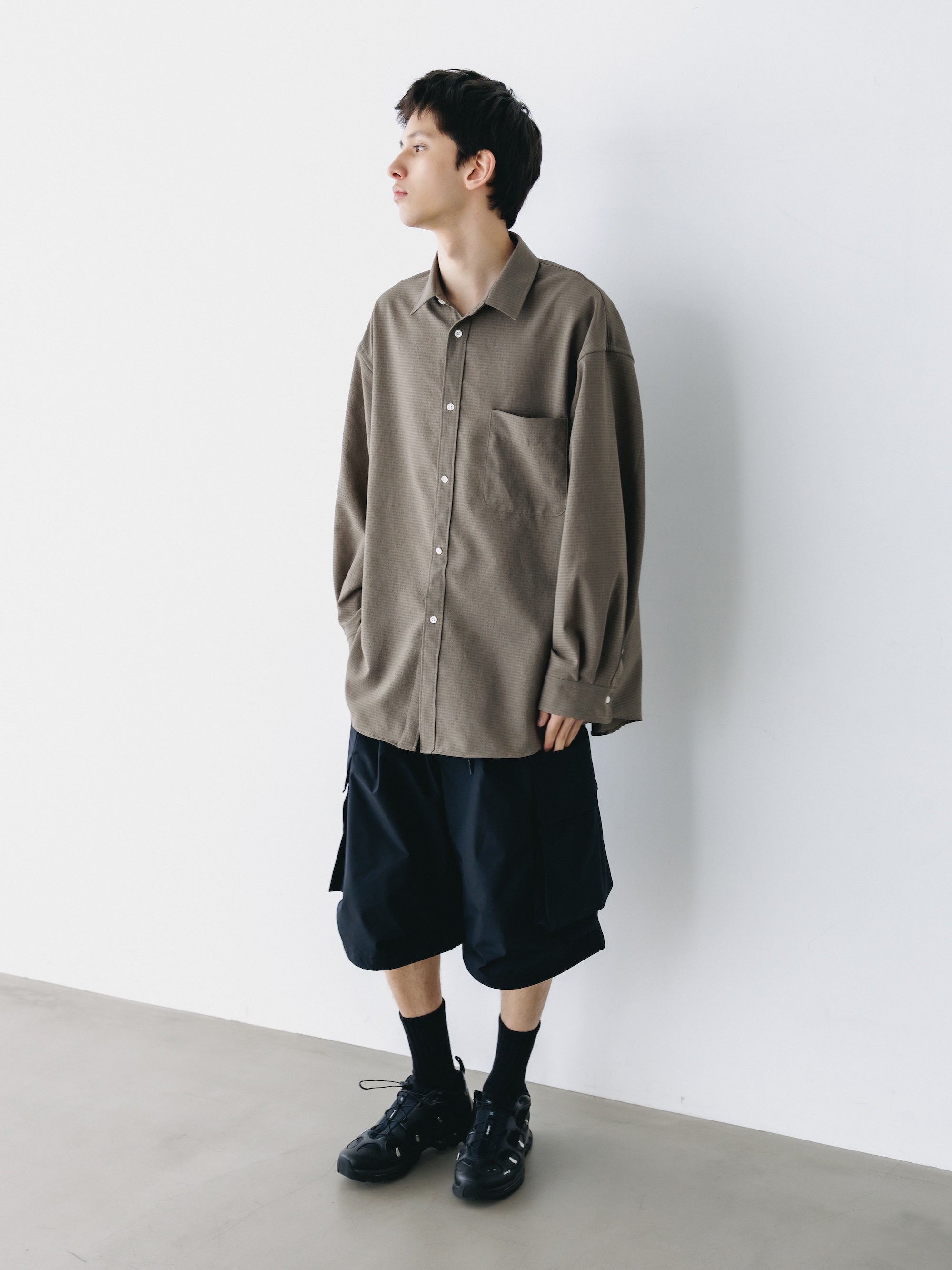 【4.29 WED 20:00 IN STOCK】SHADOW GINGHAM CHECK EVERYDAY L/S SHIRT (BEIGE)