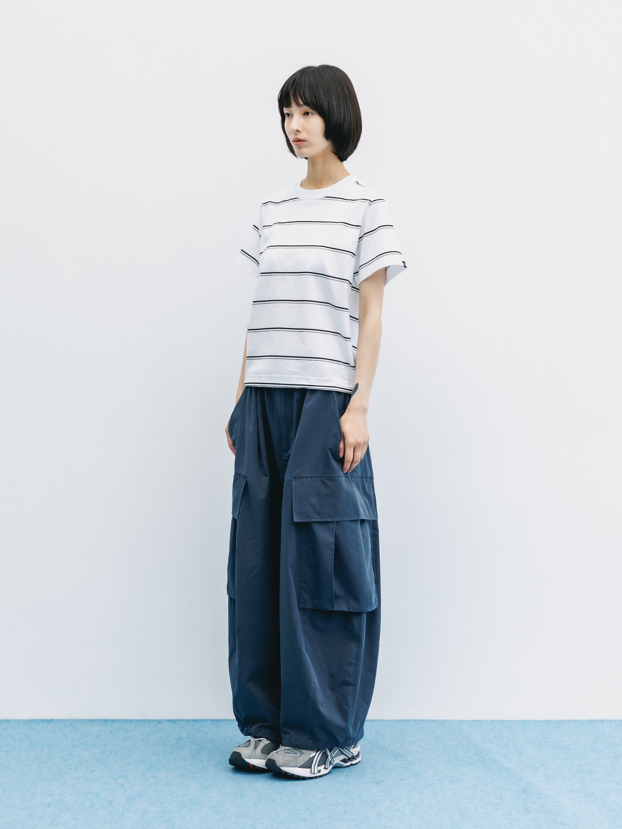 【5.20 WED 20:00- IN STOCK】VINTAGE EFFECT COOLDOTS® CITY MEGA POCKET BALLOON CARGO PANTS(NAVY)