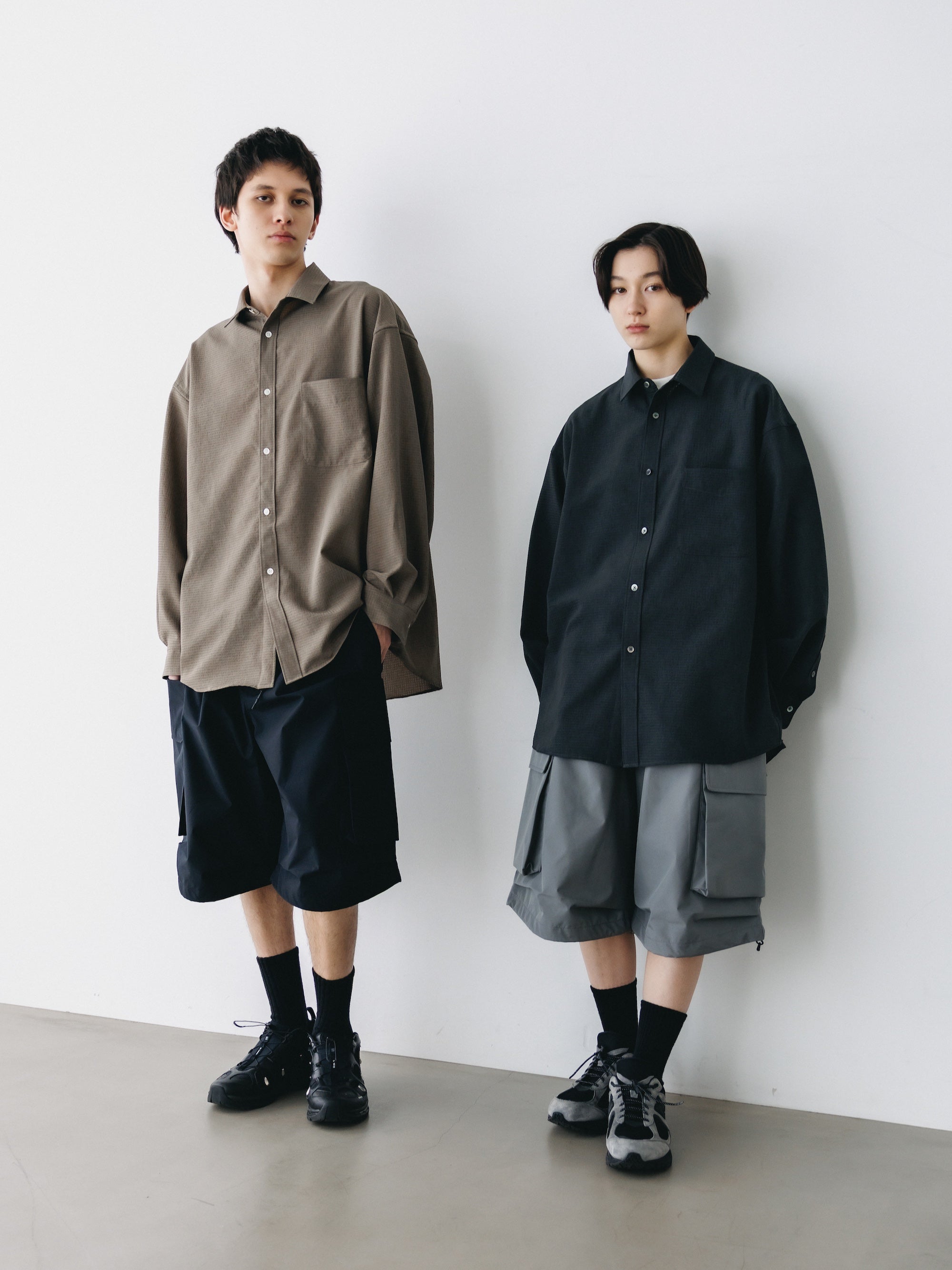 【4.29 WED 20:00-IN STOCK】SHADOW GINGHAM CHECK EVERYDAY L/S SHIRT (CHARCOAL)