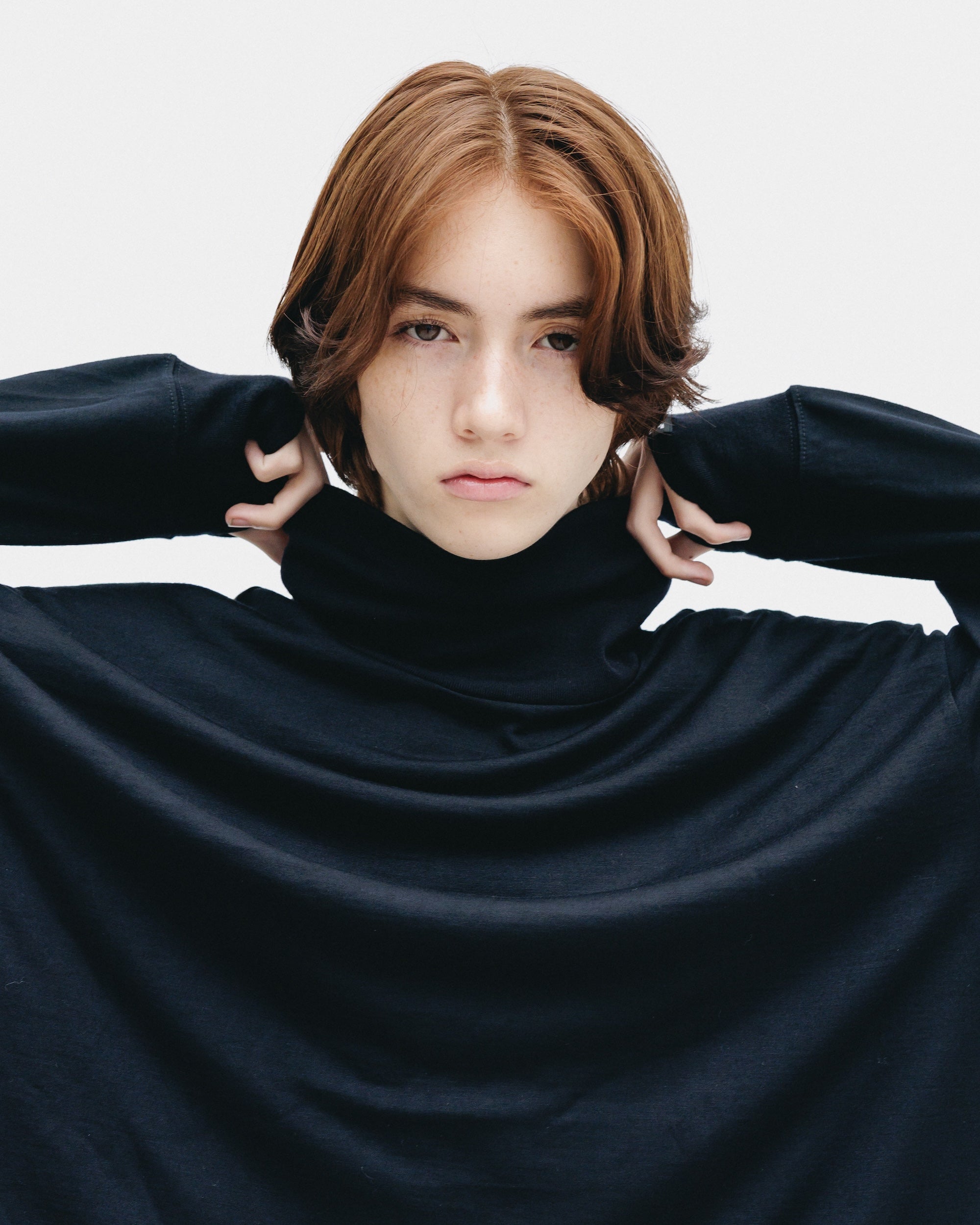 【11.12 WED 20:00- IN STOCK】WOOL L/S TURTLE NECK T-SHIRT (BLACK)