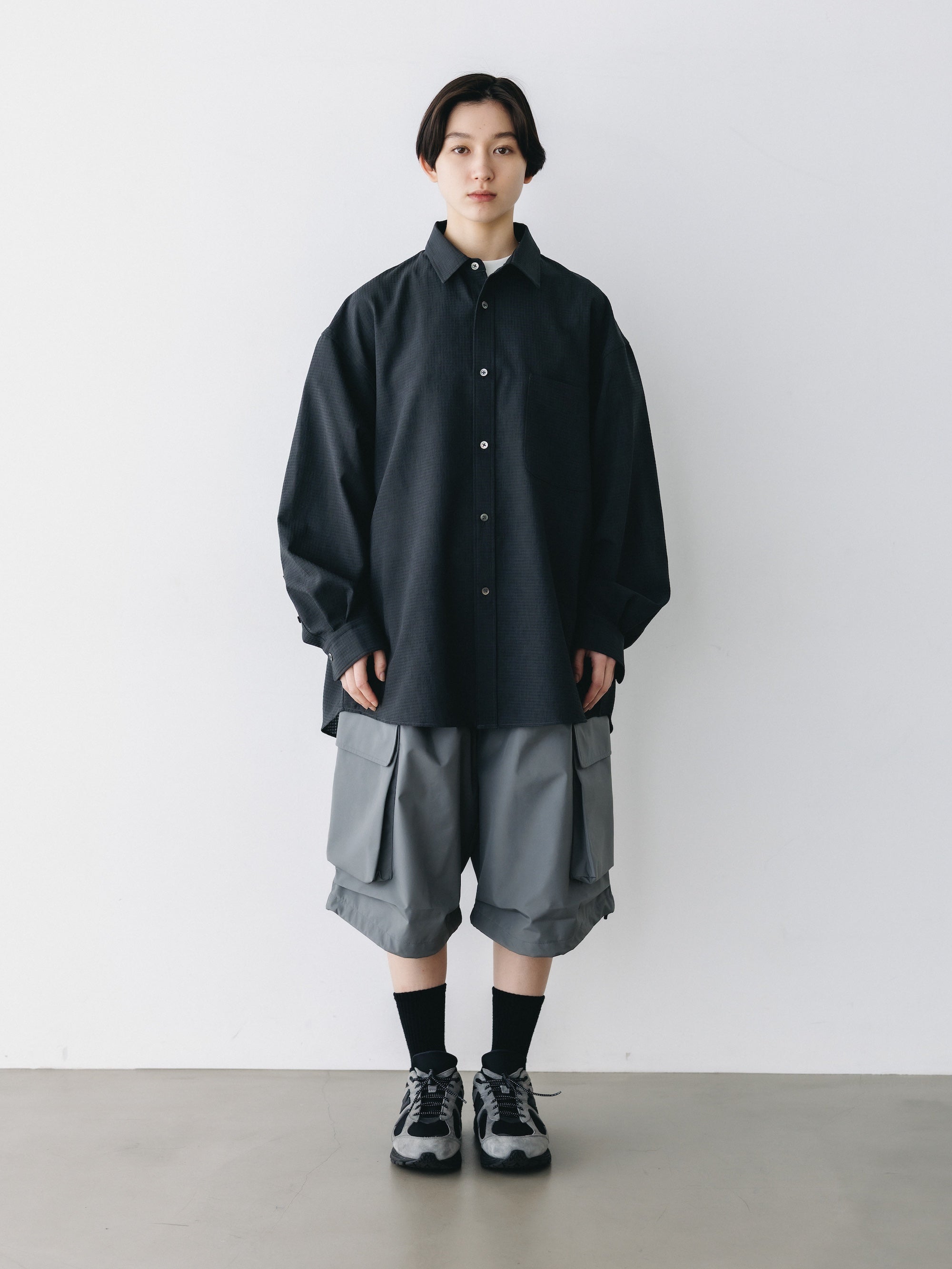 【4.29 WED 20:00-IN STOCK】SHADOW GINGHAM CHECK EVERYDAY L/S SHIRT (CHARCOAL)