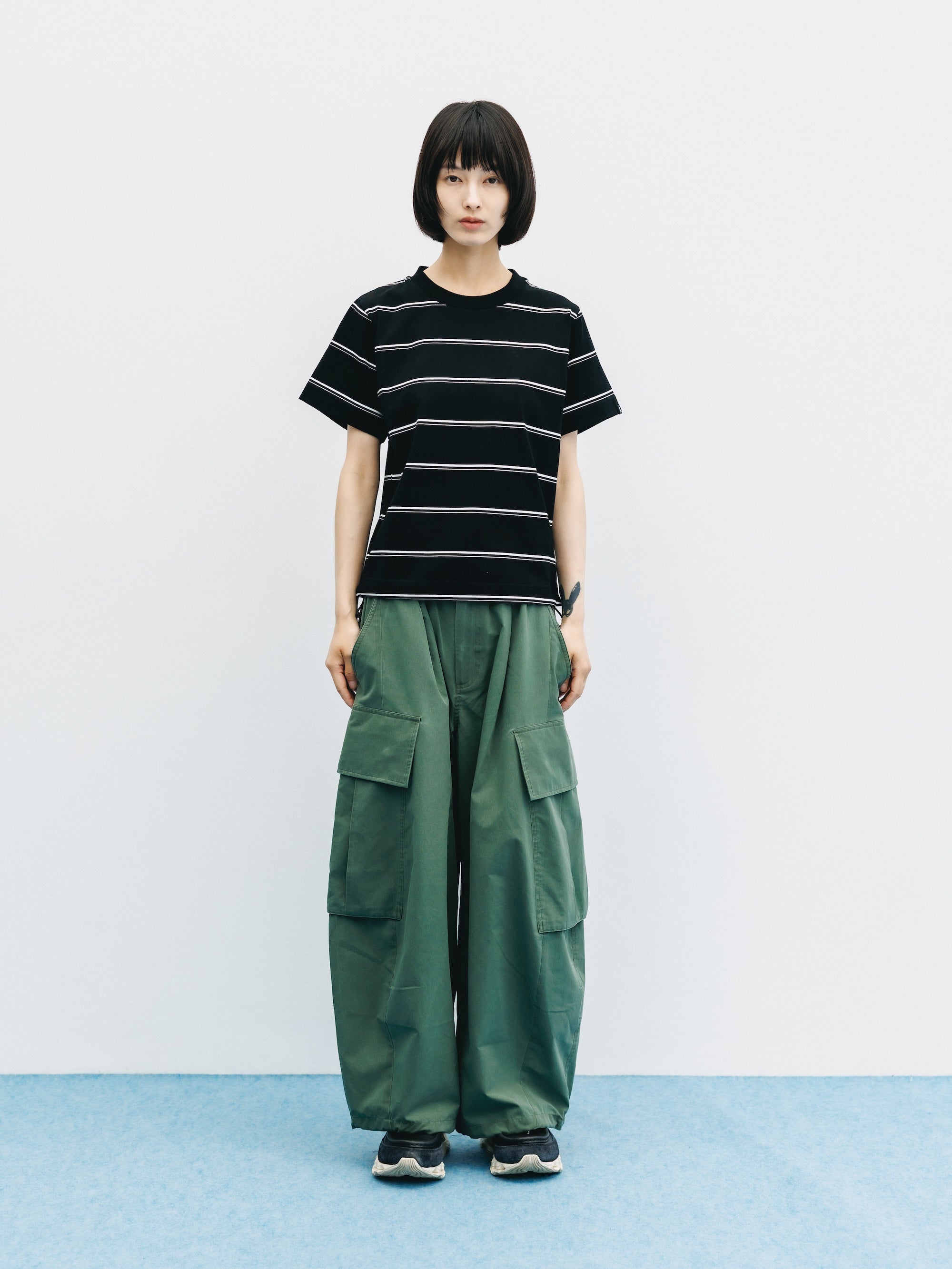 【5.20 WED 20:00- IN STOCK】VINTAGE EFFECT COOLDOTS® CITY MEGA POCKET BALLOON CARGO PANTS(OLIVE)