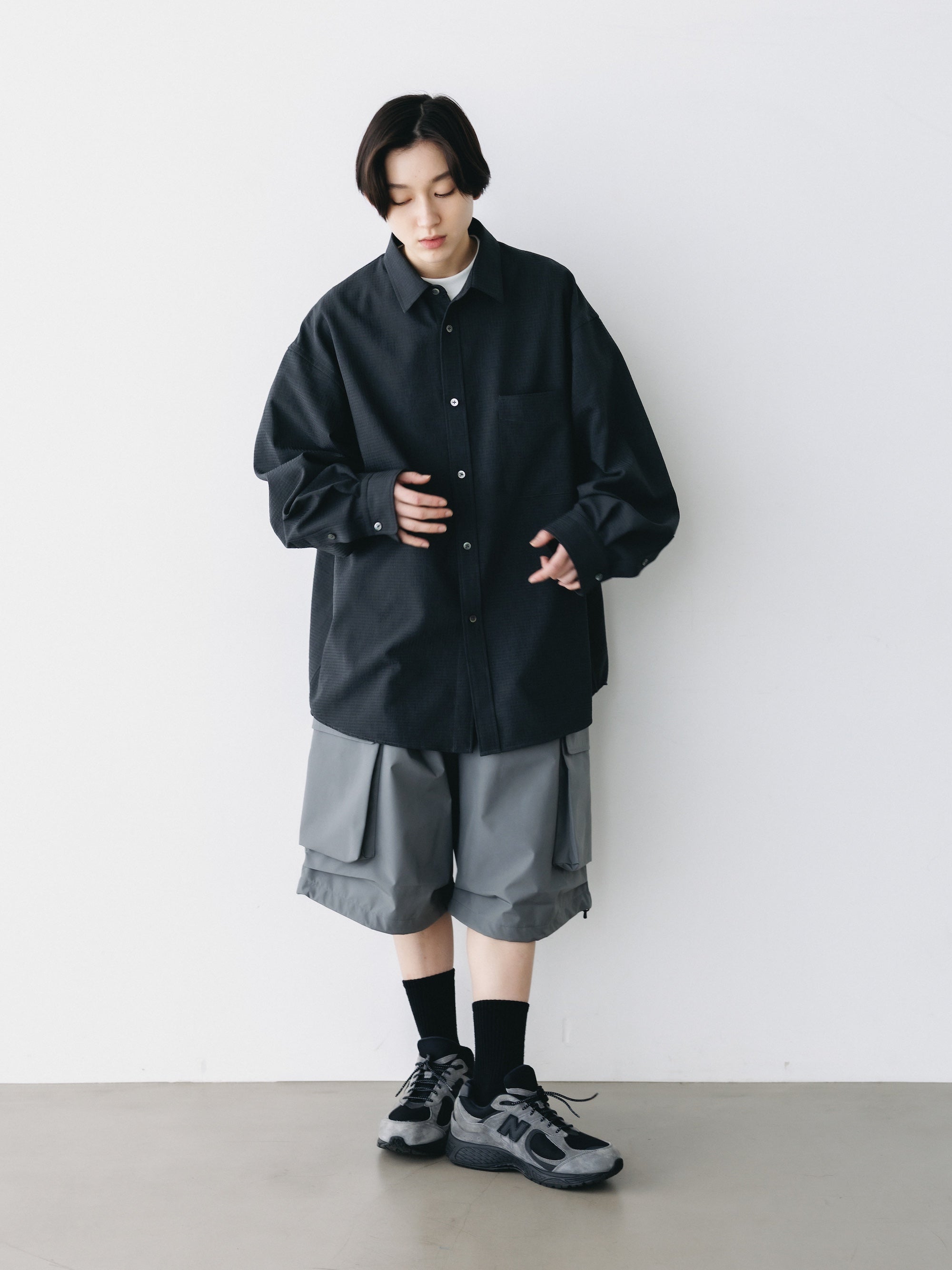 【4.29 WED 20:00-IN STOCK】SHADOW GINGHAM CHECK EVERYDAY L/S SHIRT (CHARCOAL)