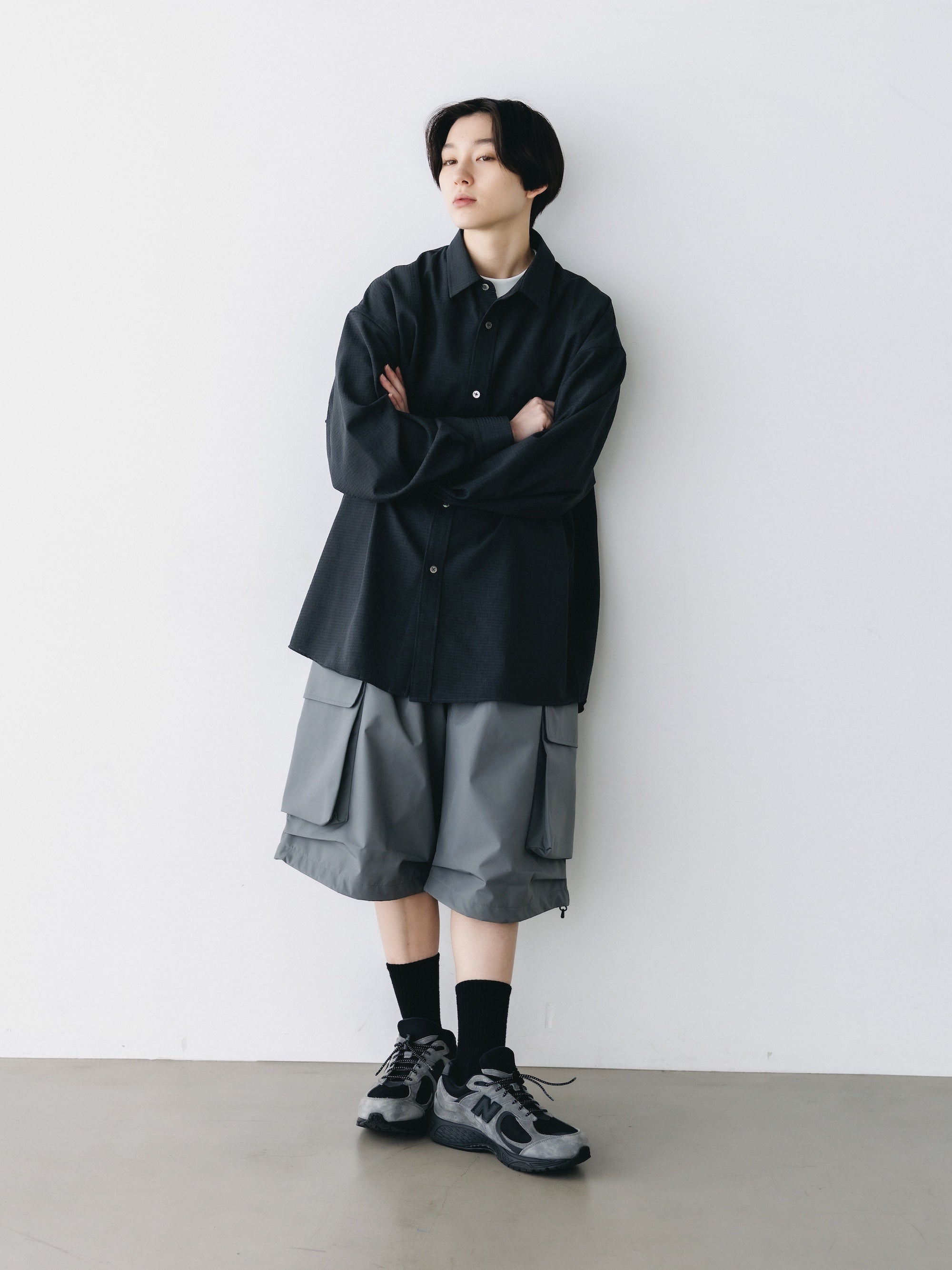 【4.29 WED 20:00-IN STOCK】SHADOW GINGHAM CHECK EVERYDAY L/S SHIRT (CHARCOAL)