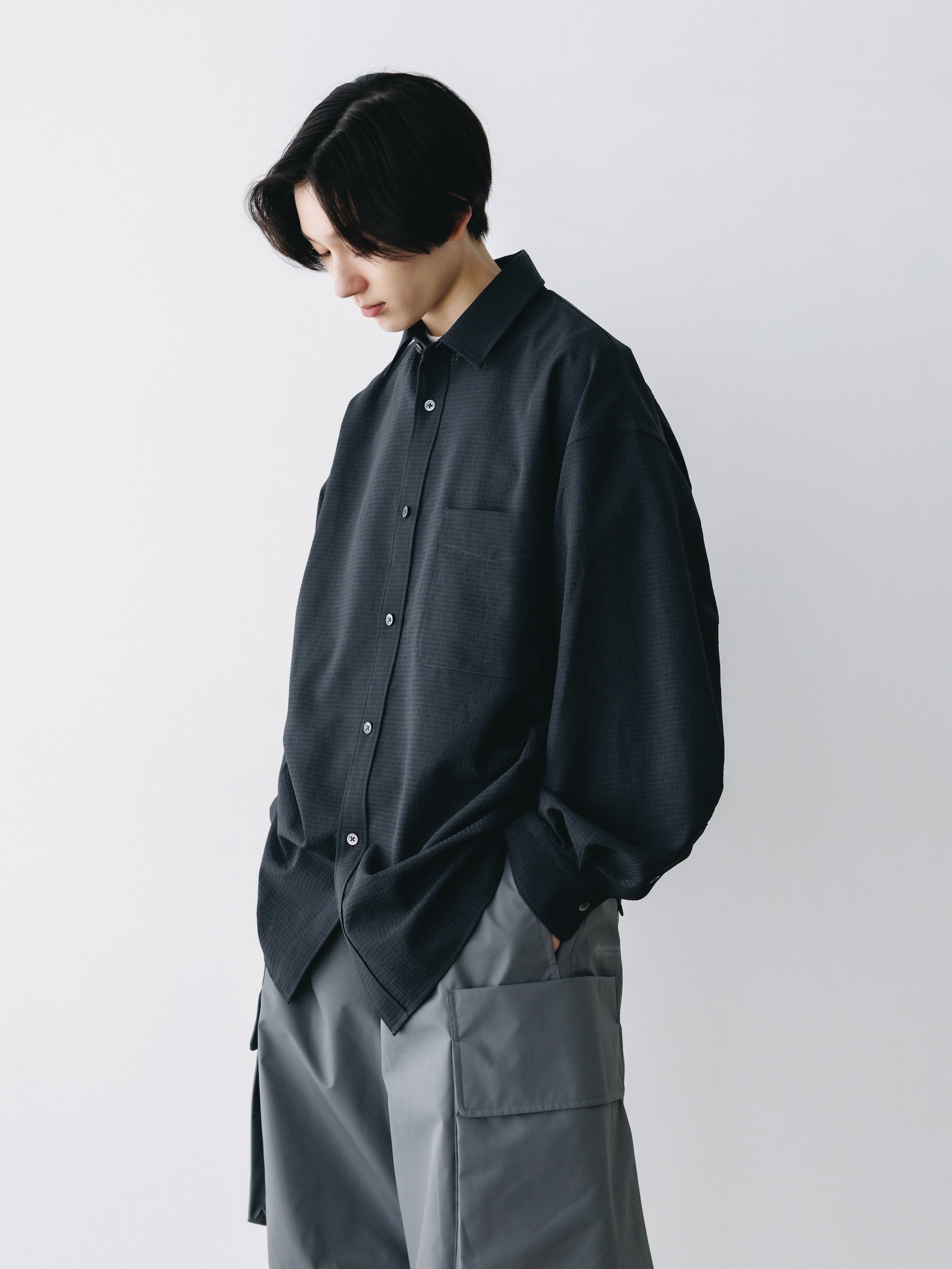 【4.29 WED 20:00-IN STOCK】SHADOW GINGHAM CHECK EVERYDAY L/S SHIRT (CHARCOAL)
