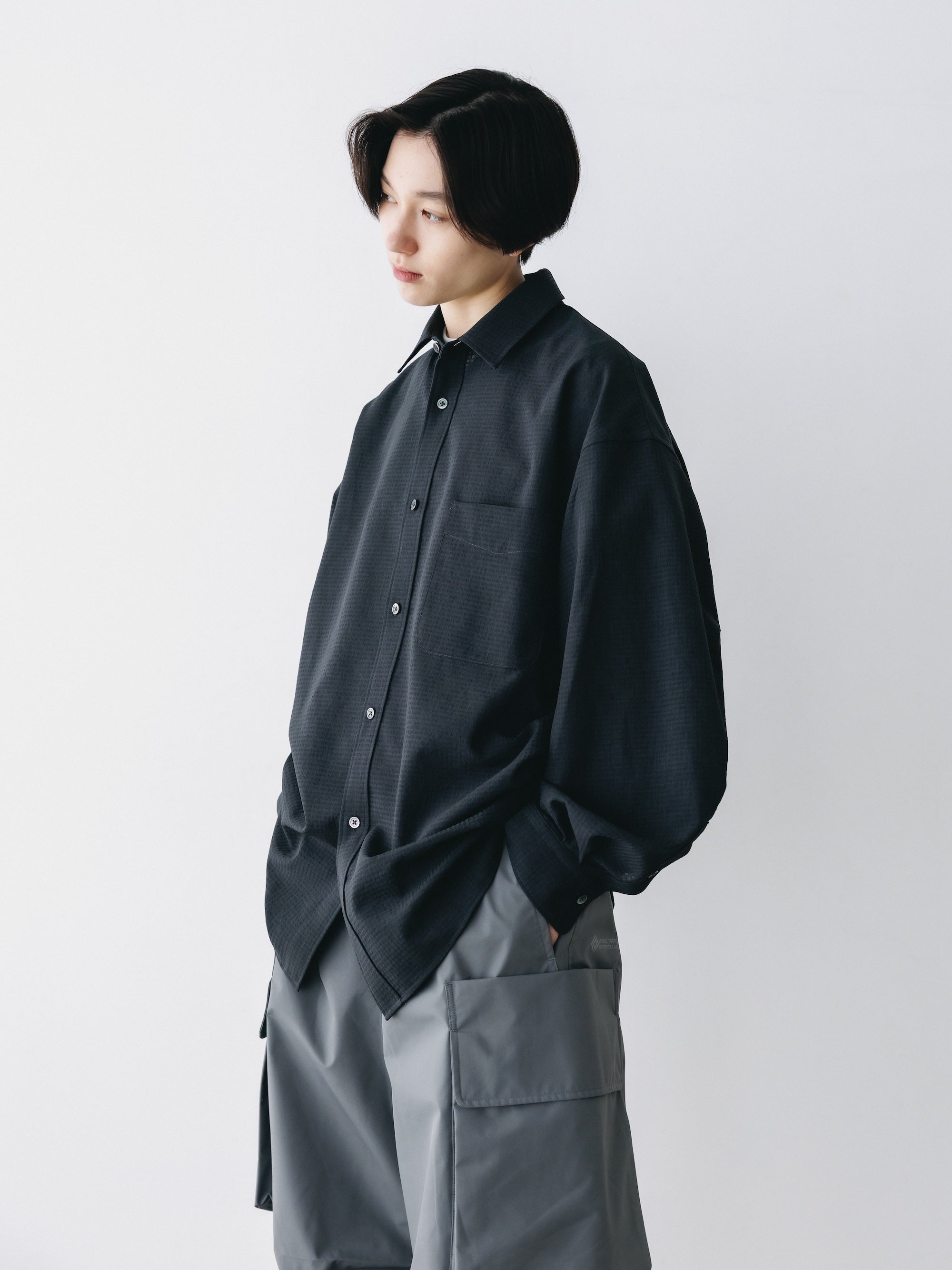 【4.29 WED 20:00-IN STOCK】SHADOW GINGHAM CHECK EVERYDAY L/S SHIRT (CHARCOAL)