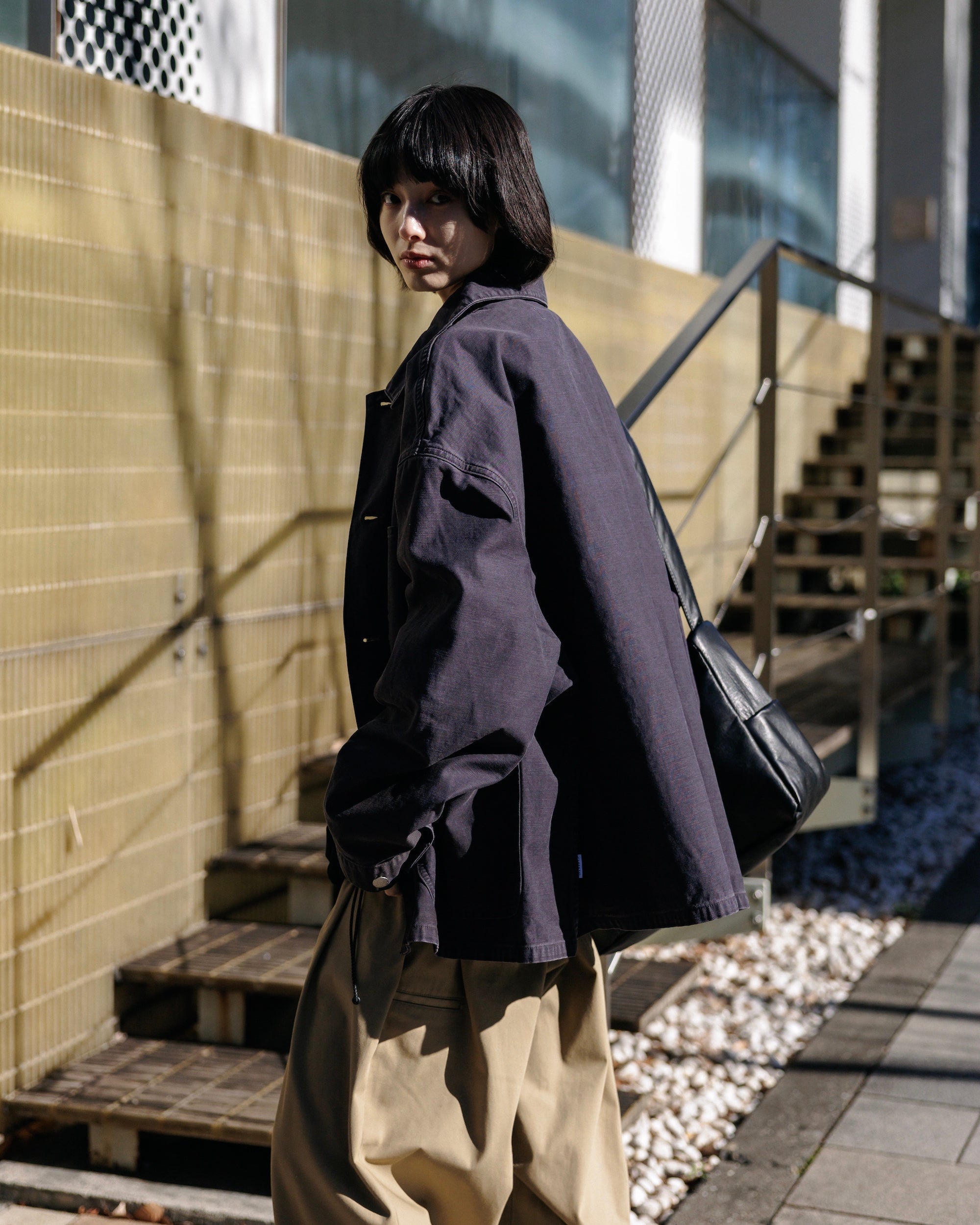 【2.4 WED 20:00- IN STOCK】VINTAGE EFFECT P-41 JACKET (BLACK)