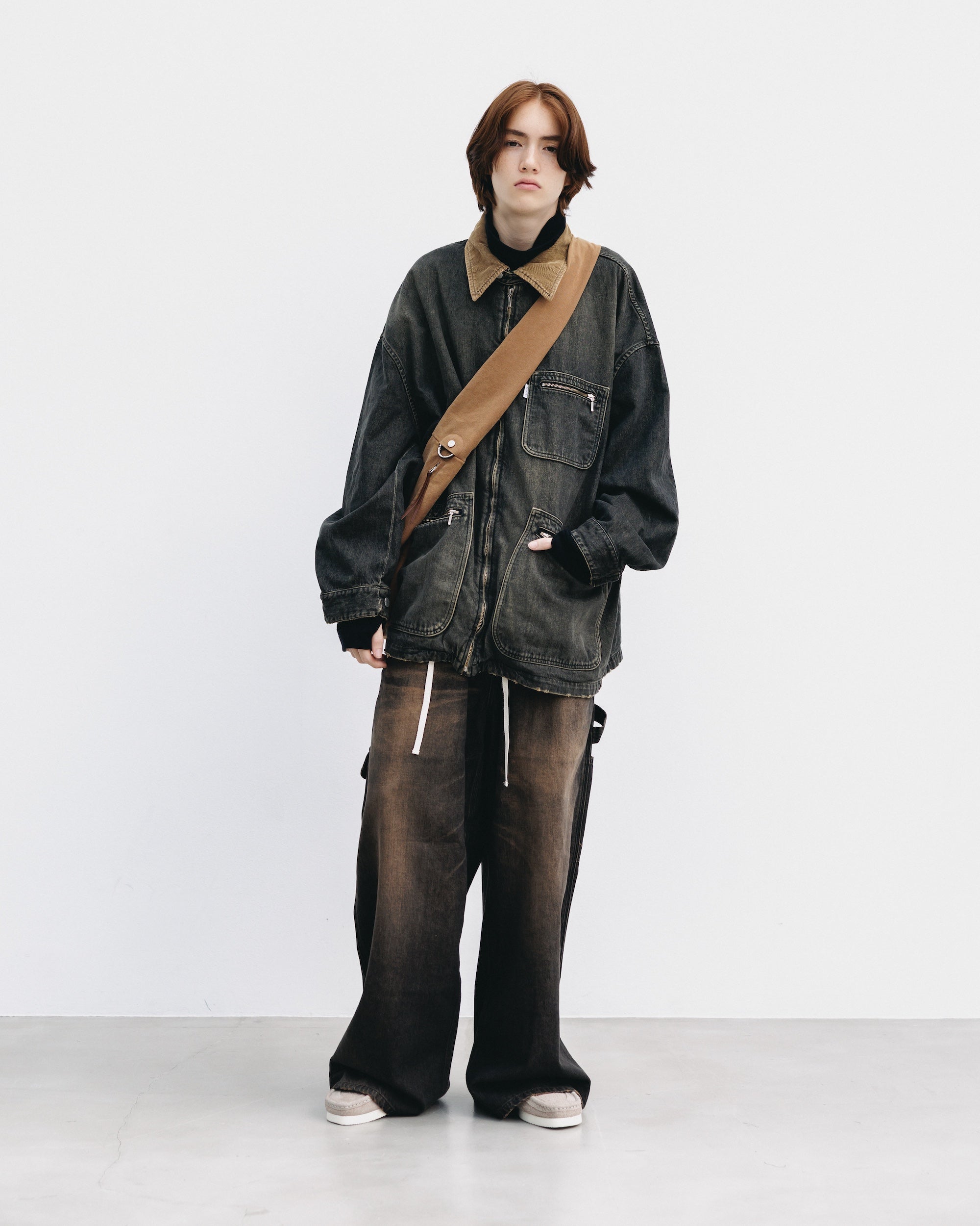 【IN STOCK】VINTAGE DYED SELVEDGE DENIM URBAN JACKET (VINTAGE BLACK)