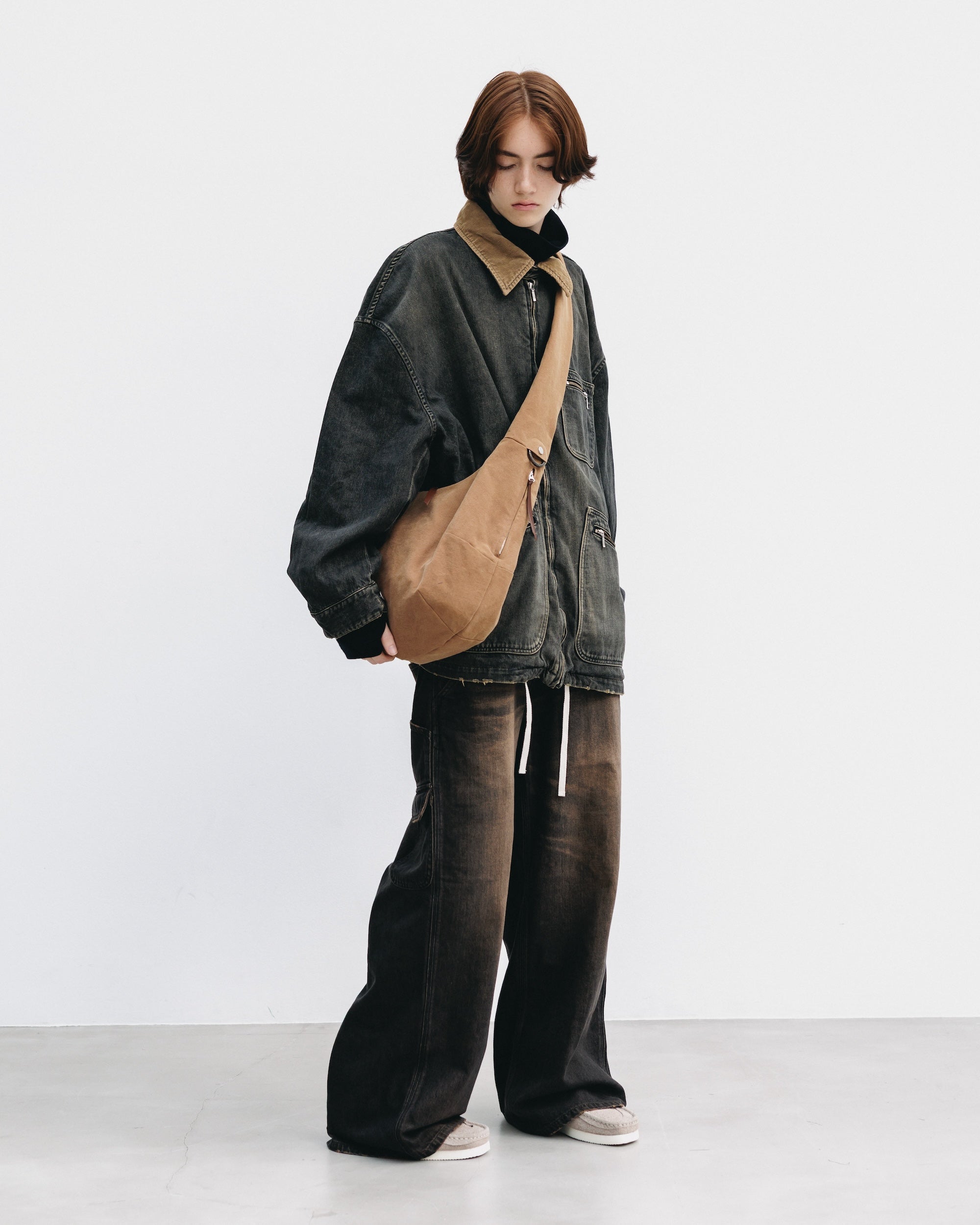 VINTAGE DYED SYSTEM BAG (M) (BROWN)