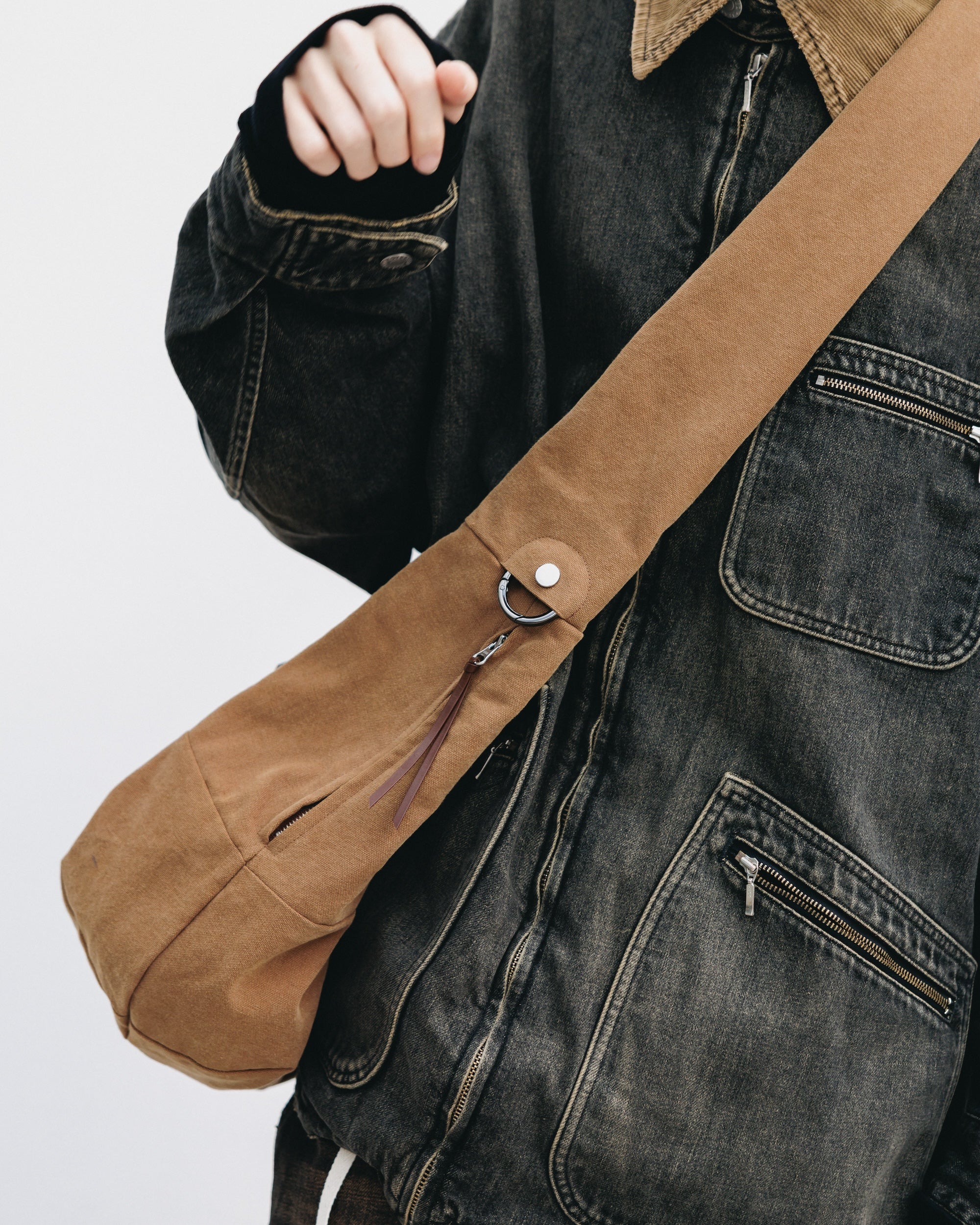 VINTAGE DYED SYSTEM BAG (M) (BROWN)