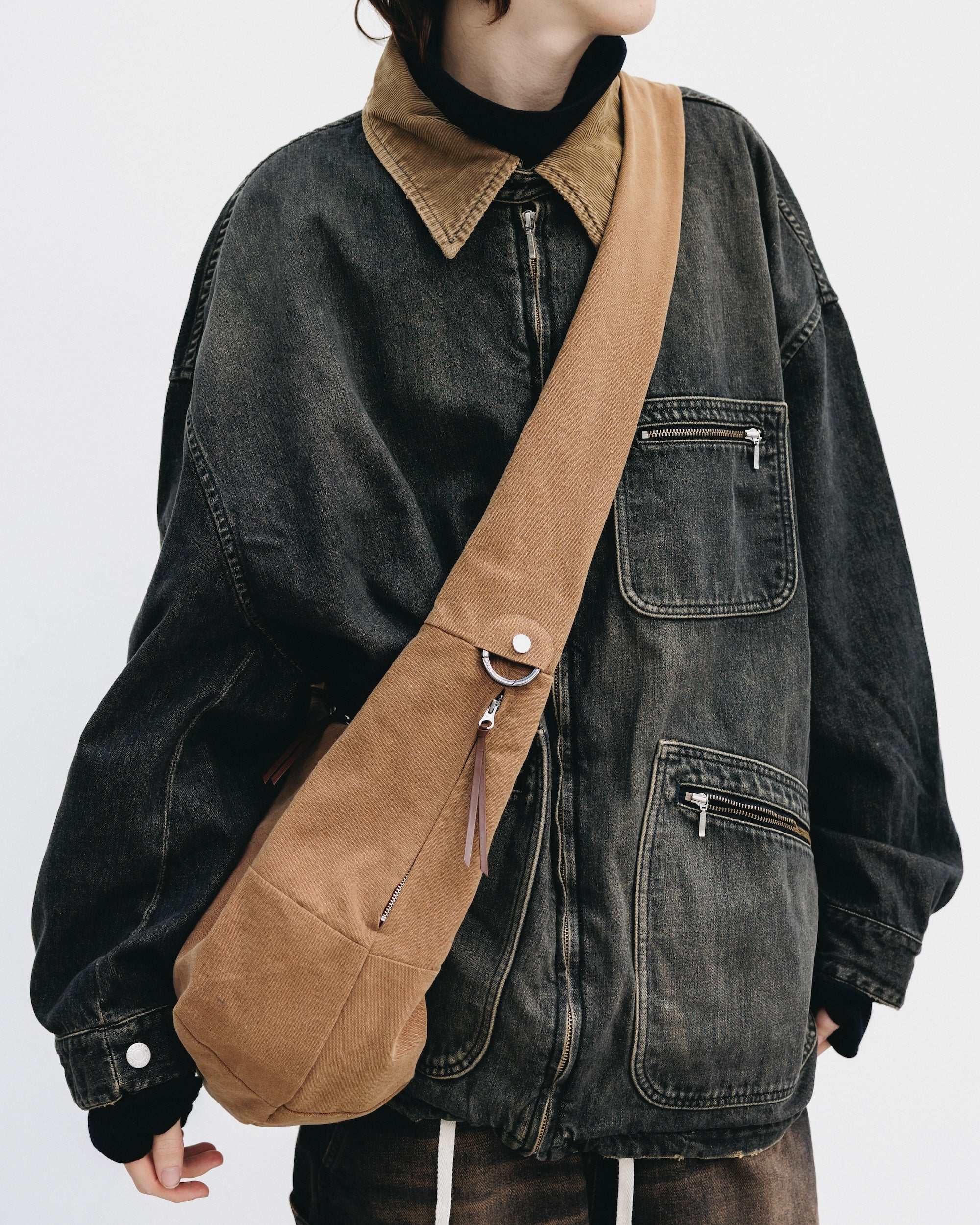 VINTAGE DYED SYSTEM BAG (M) (BROWN)
