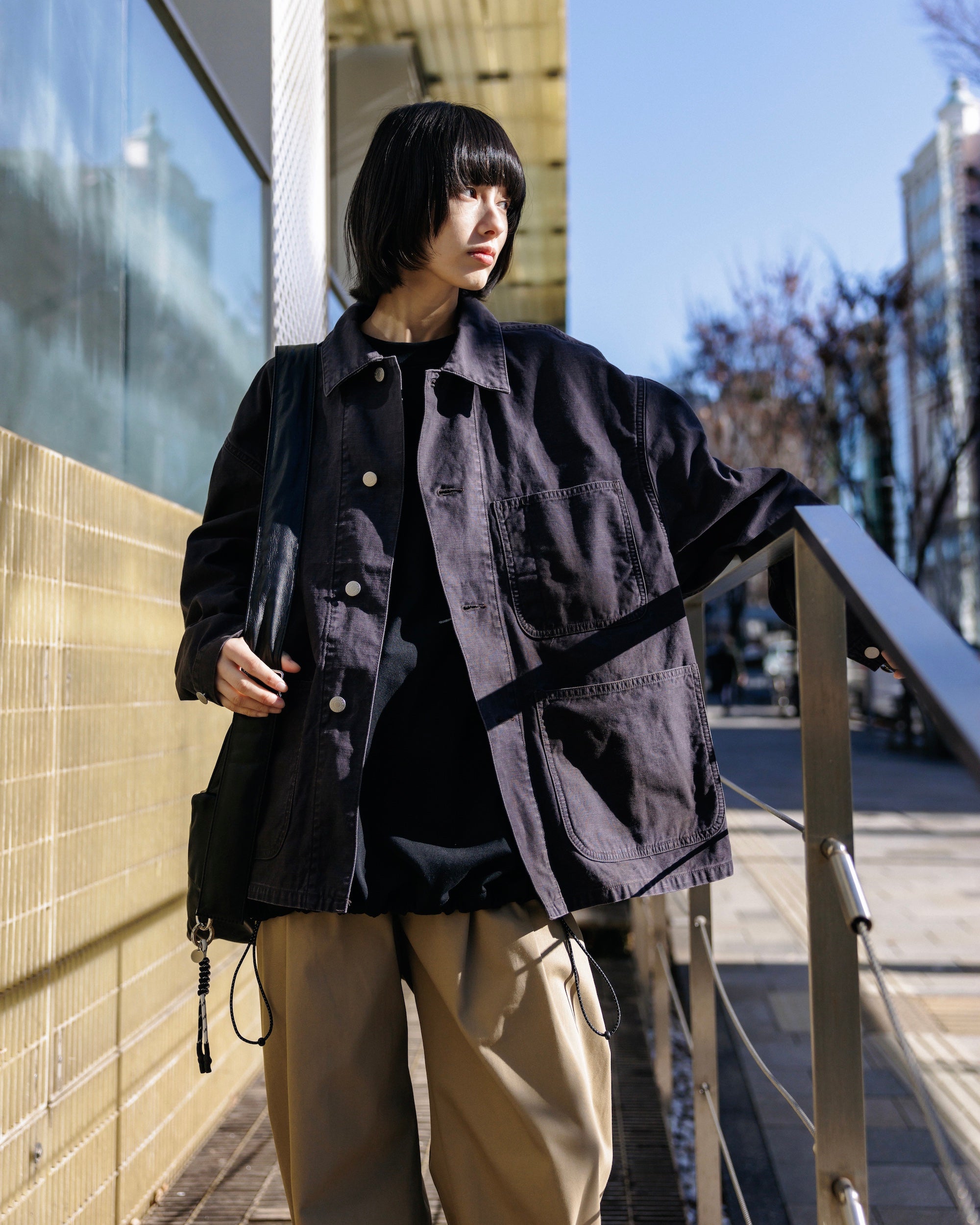 【2.4 WED 20:00- IN STOCK】VINTAGE EFFECT P-41 JACKET (BLACK)