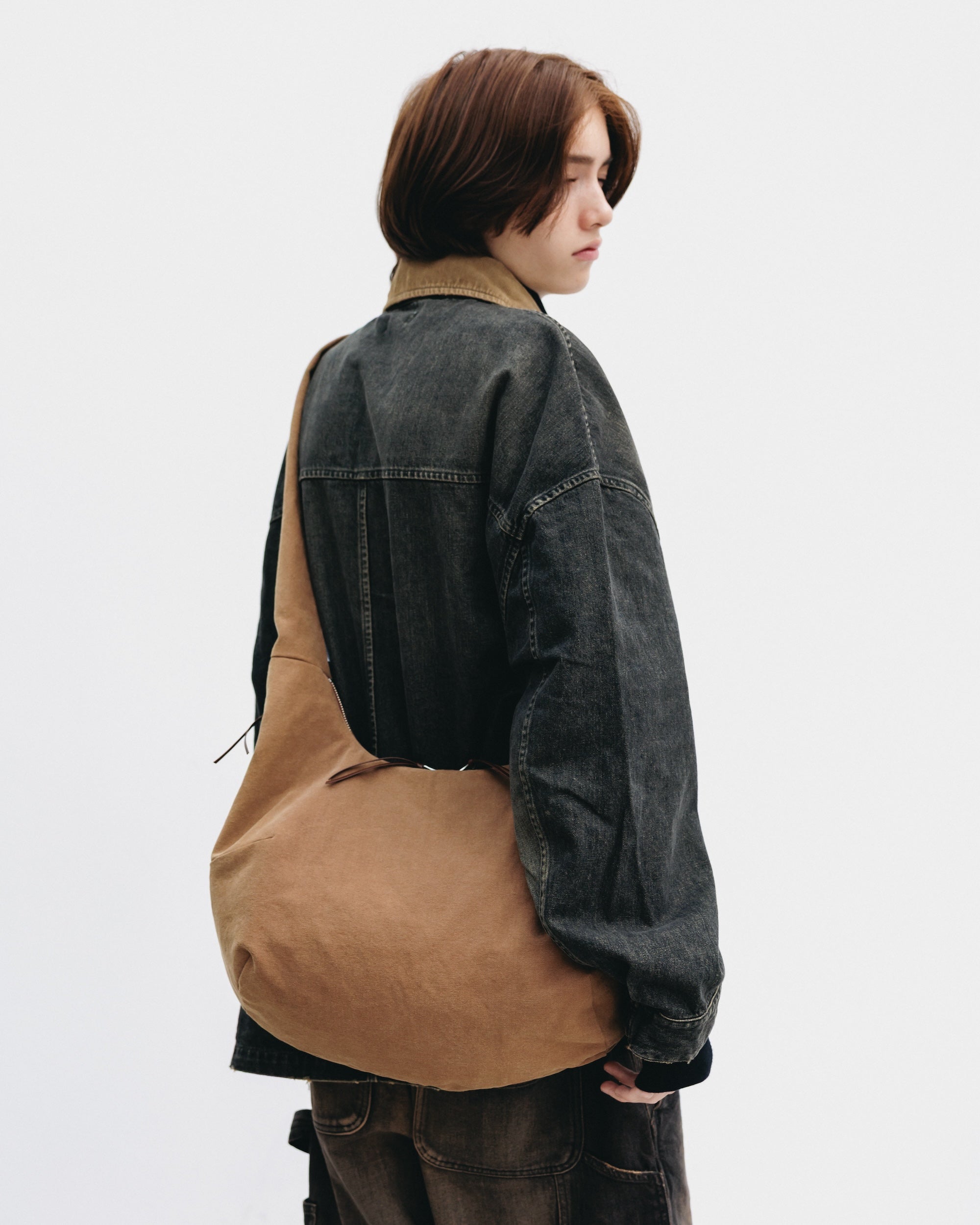 VINTAGE DYED SYSTEM BAG (M) (BROWN)