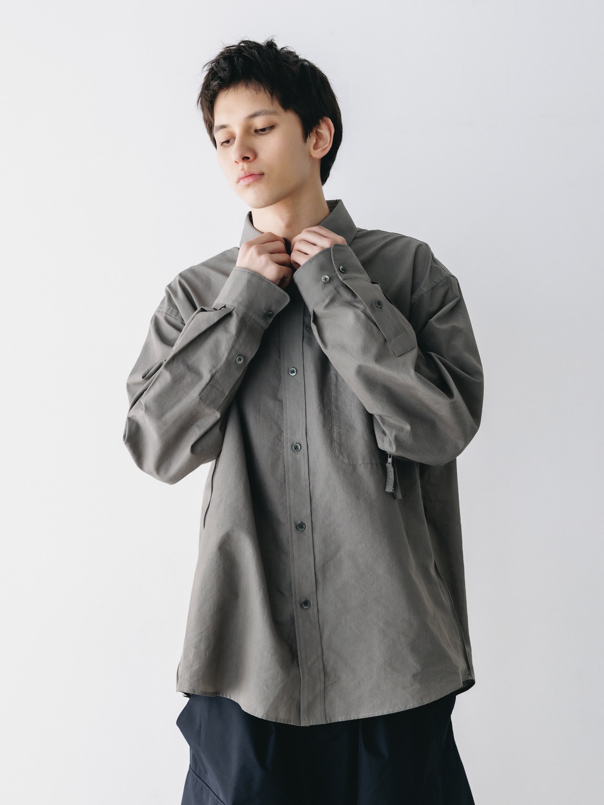 VENTILATION L/S B.D.SHIRT (KHAKI)