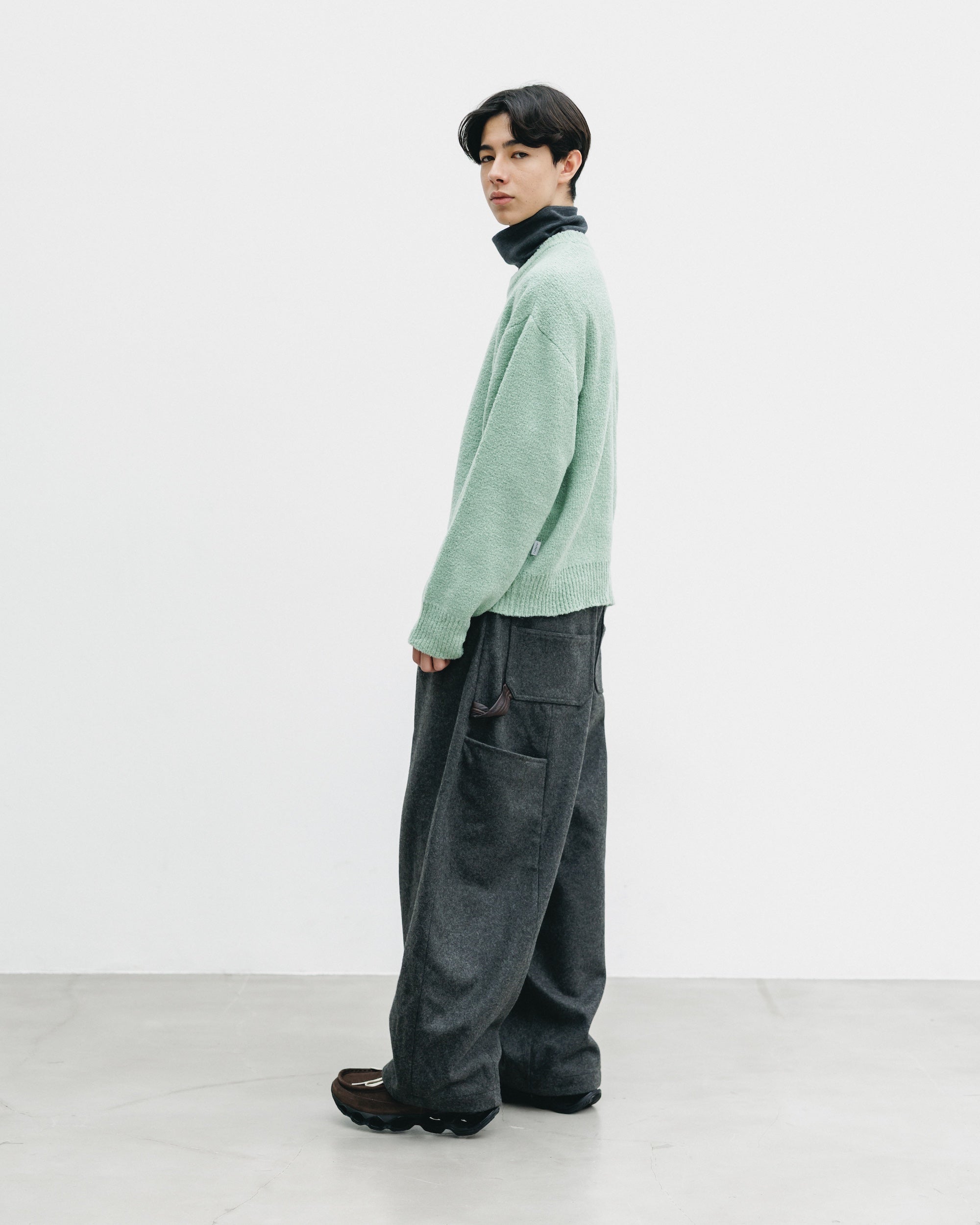 【12.10 WED 20:00- IN STOCK】SLUB PILE KNIT PULLOVER (MINT)