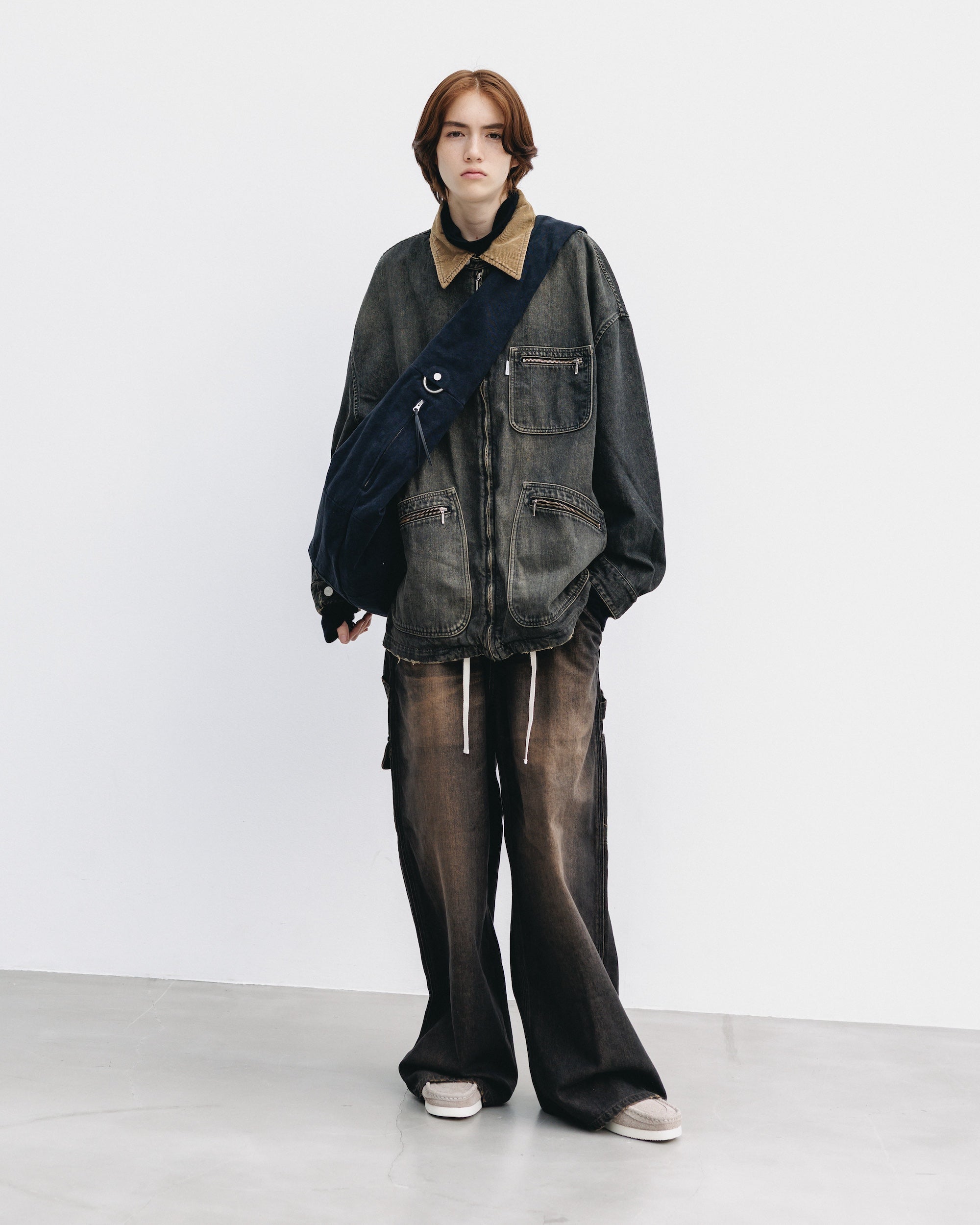 【IN STOCK】VINTAGE DYED SELVEDGE DENIM URBAN JACKET (VINTAGE BLACK)