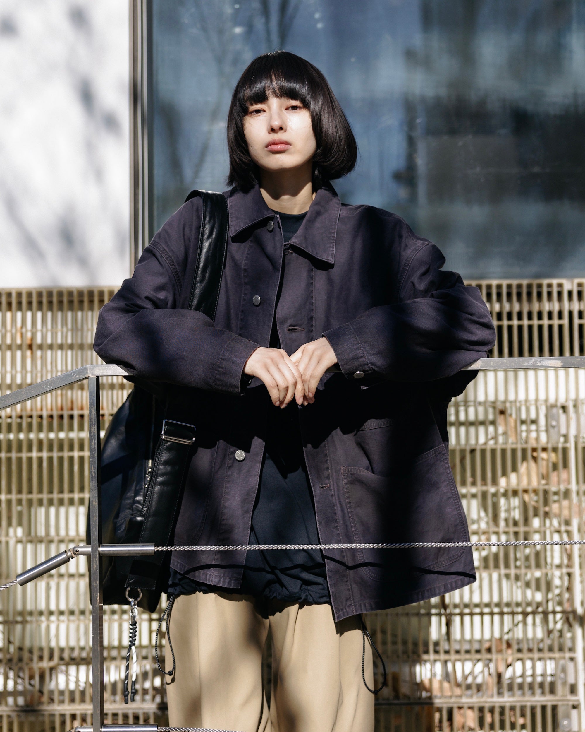 【2.4 WED 20:00- IN STOCK】VINTAGE EFFECT P-41 JACKET (BLACK)