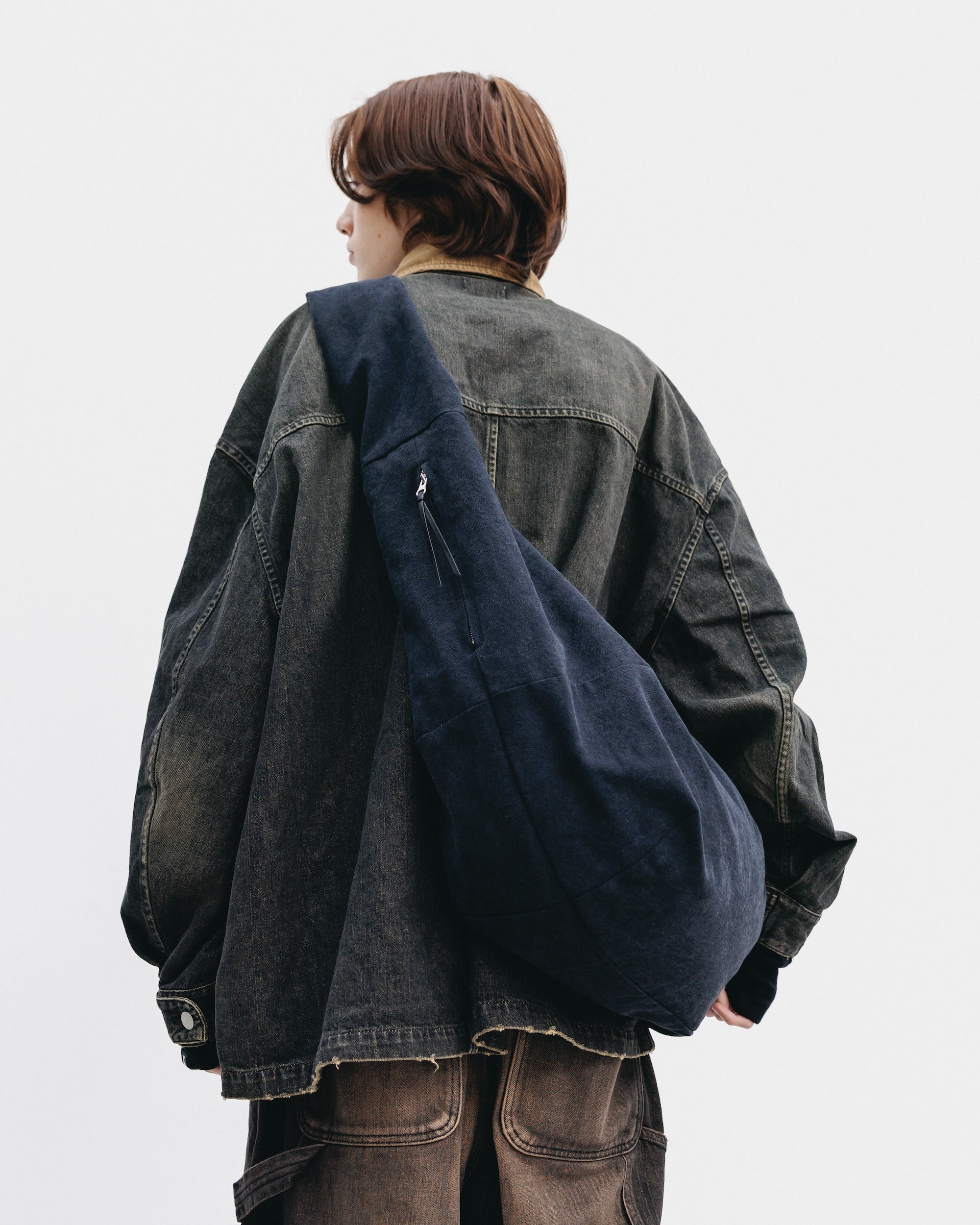 VINTAGE DYED SYSTEM BAG (L) (BLACK)
