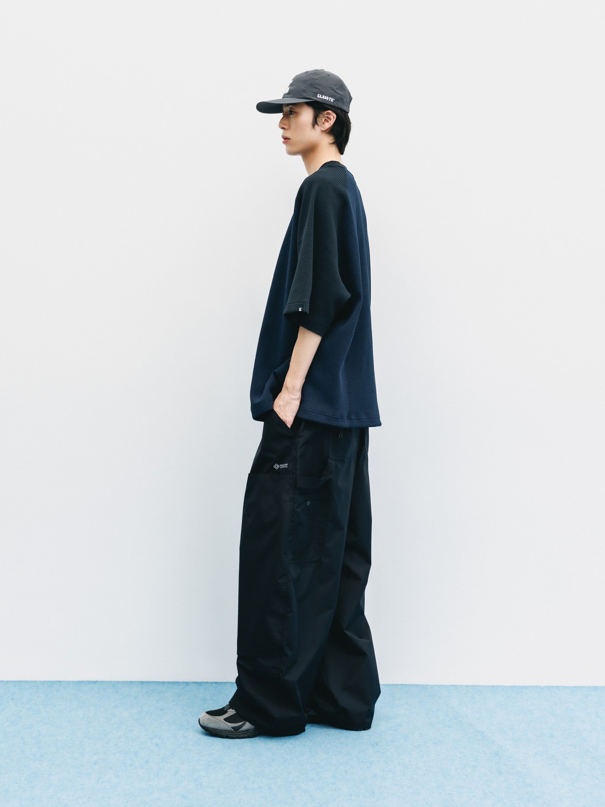 【6.3 WED 20:00- IN STOCK】CITY LIGHT THERMAL RAGLAN S/S T-SHIRT WITH DRAWSTRINGS (NAVY×BLACK)