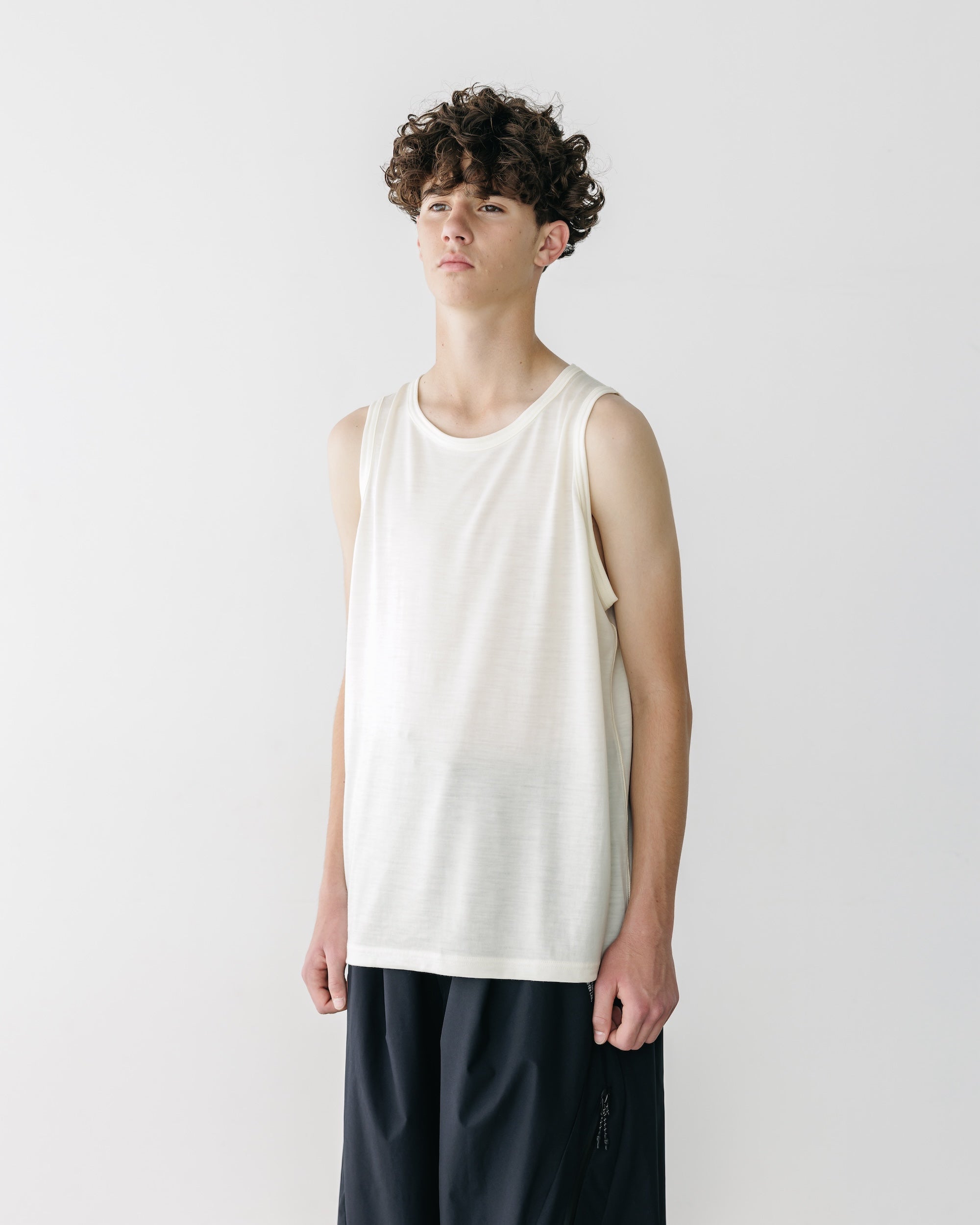 WASHABLE WOOL TANK TOP (WHITE)