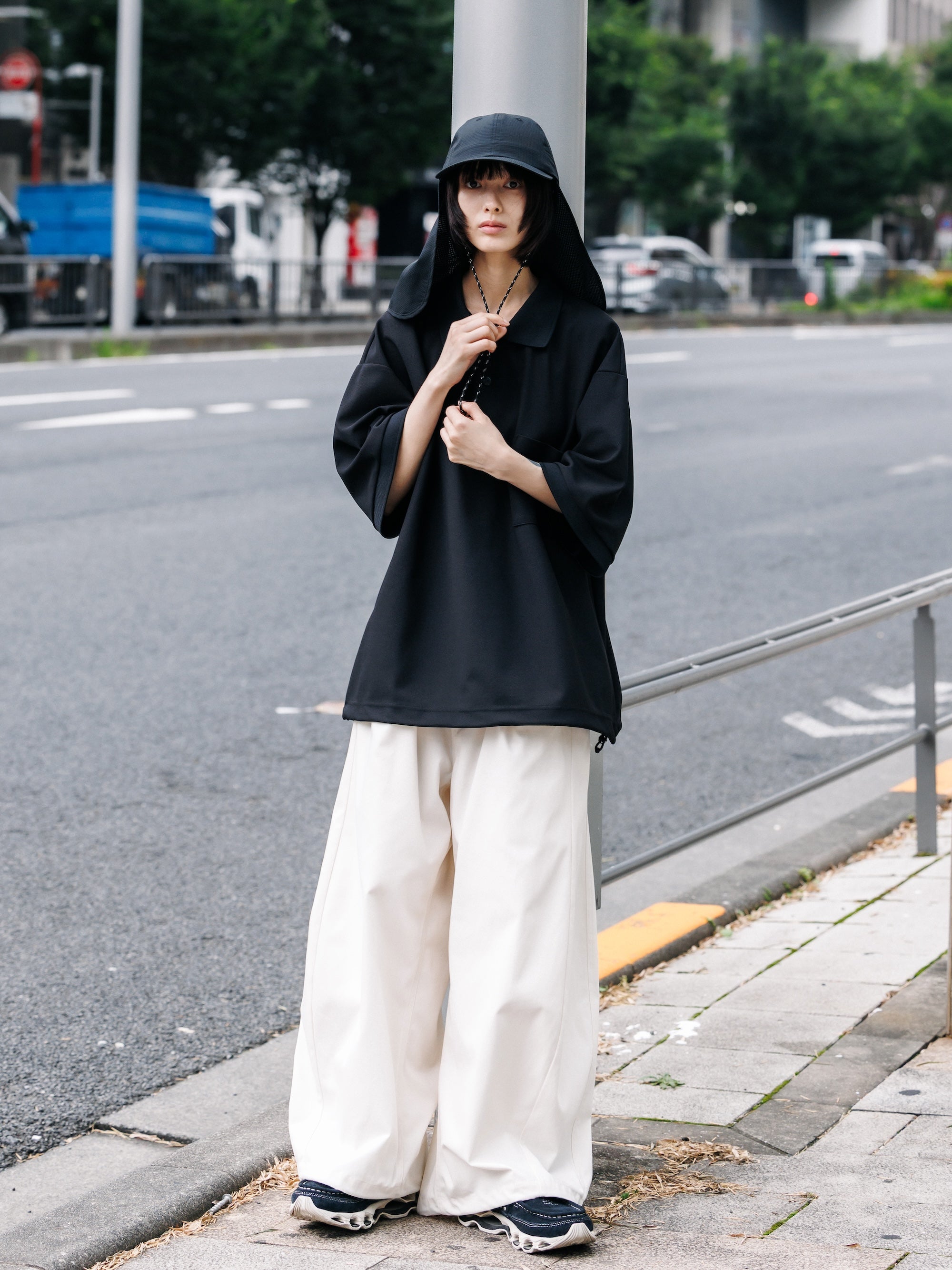 【7.11 SAT 20:00- IN STOCK】T/C GABARDINE CITY WIDE PANTS (IVORY)