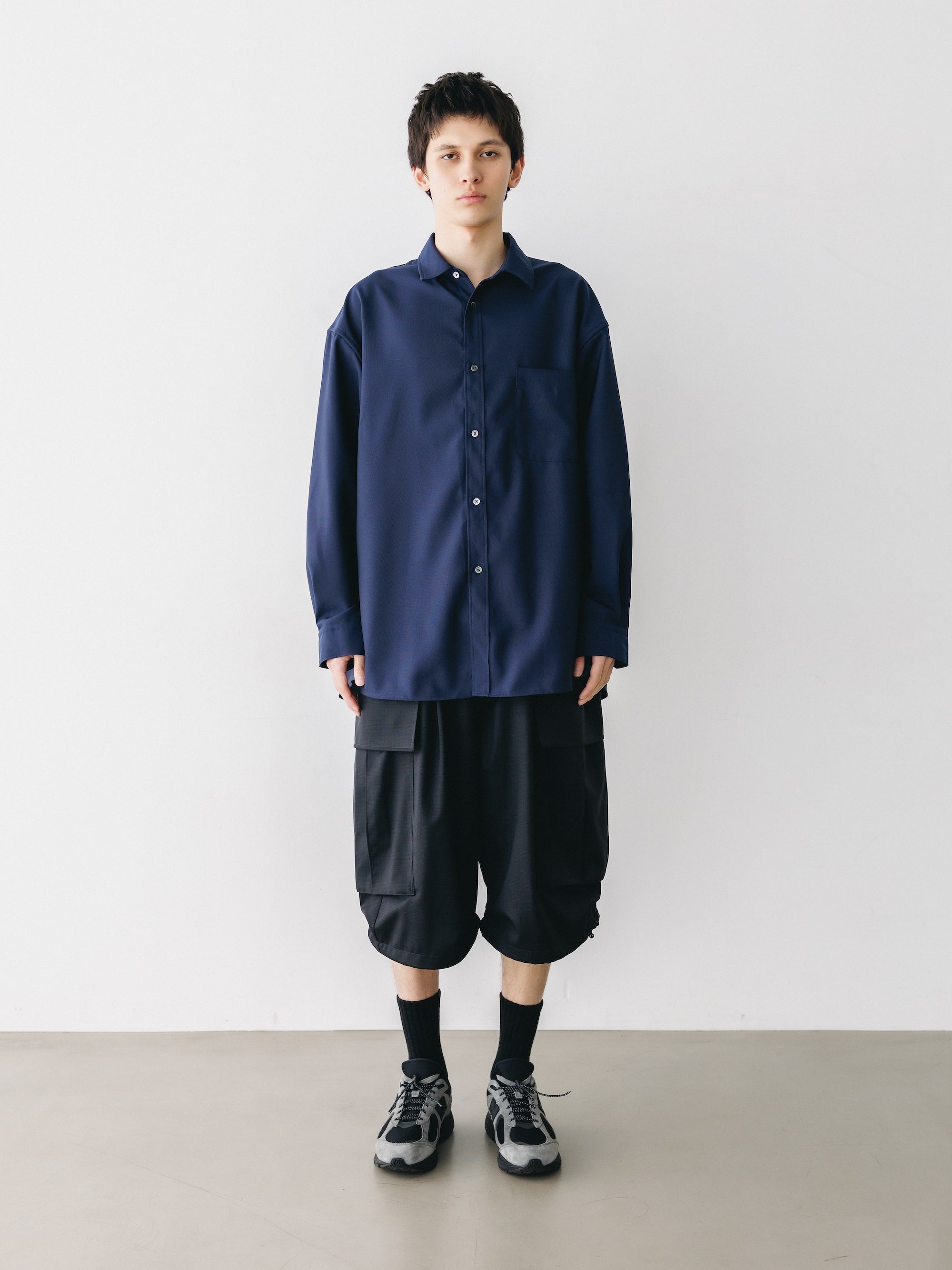 ACTIVE OXFORD EVERYDAY L/S SHIRT (NAVY)