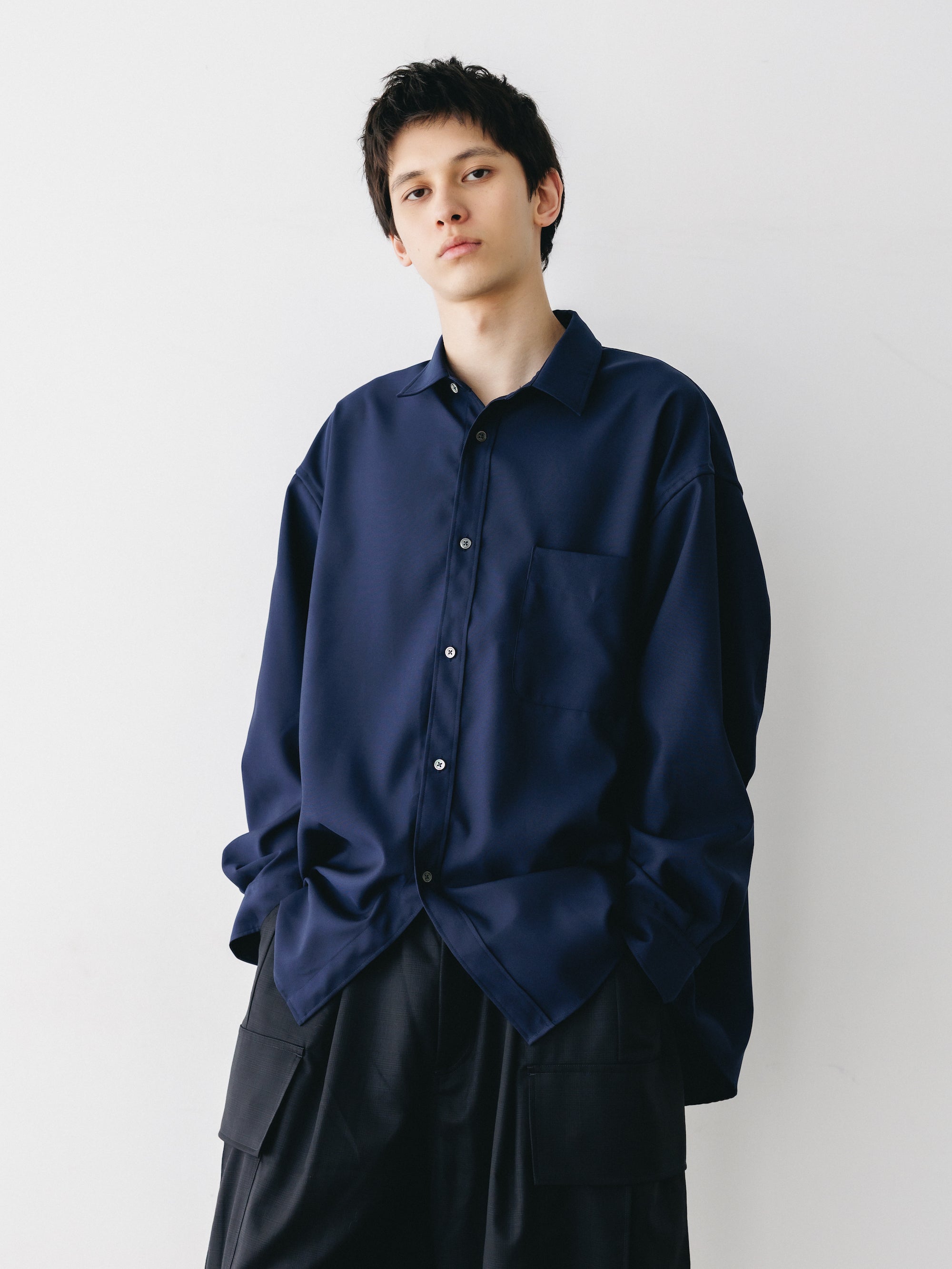 ACTIVE OXFORD EVERYDAY L/S SHIRT (NAVY)
