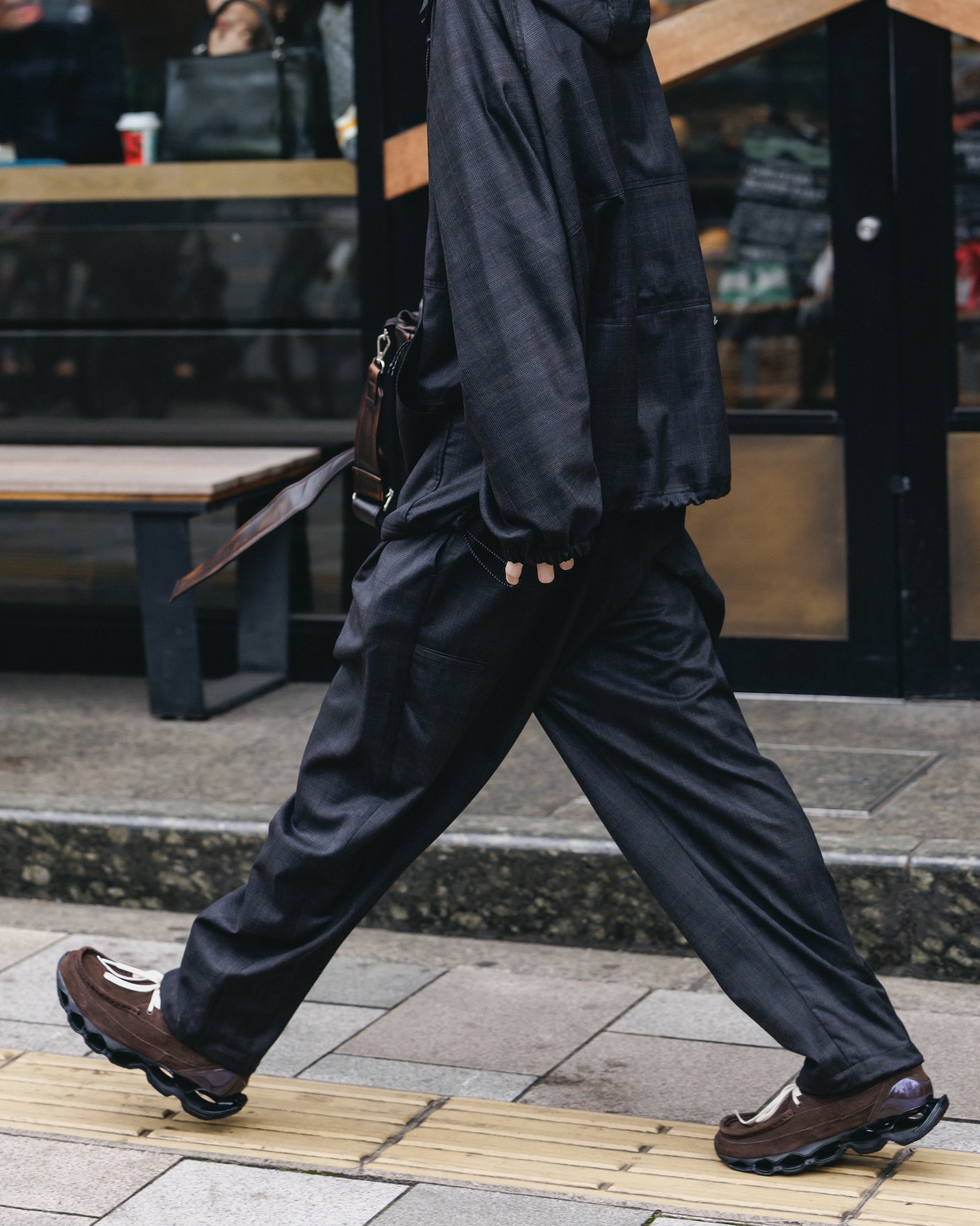 【1.28 WED 20:00- IN STOCK】WOOL GLEN PLAID CITY UNIFORM WIDE TAPERED PANTS