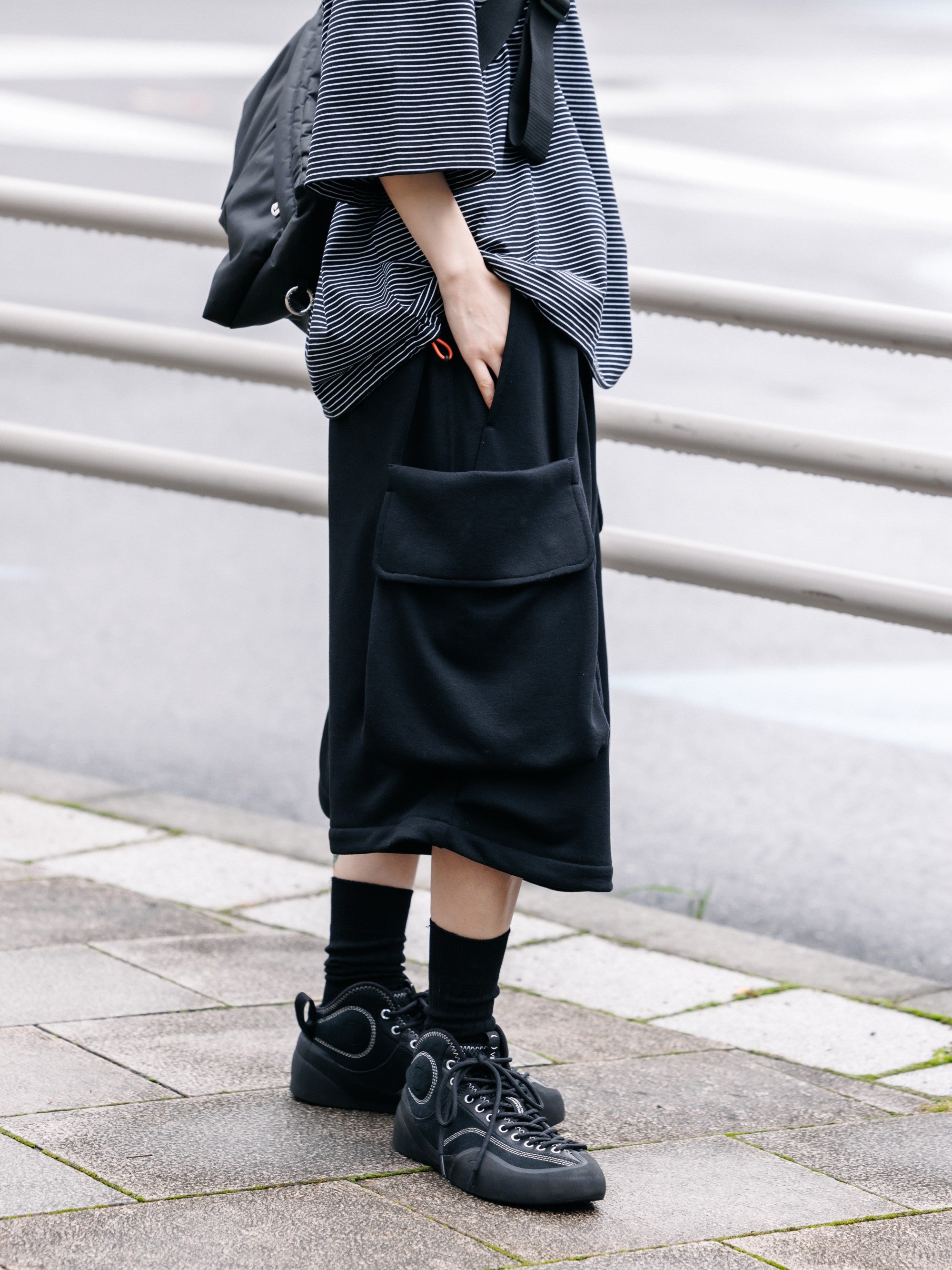 【7.15 WED 20:00- IN STOCK】CITY MILITARY SWEAT HALF PANTS 001 (BLACK)