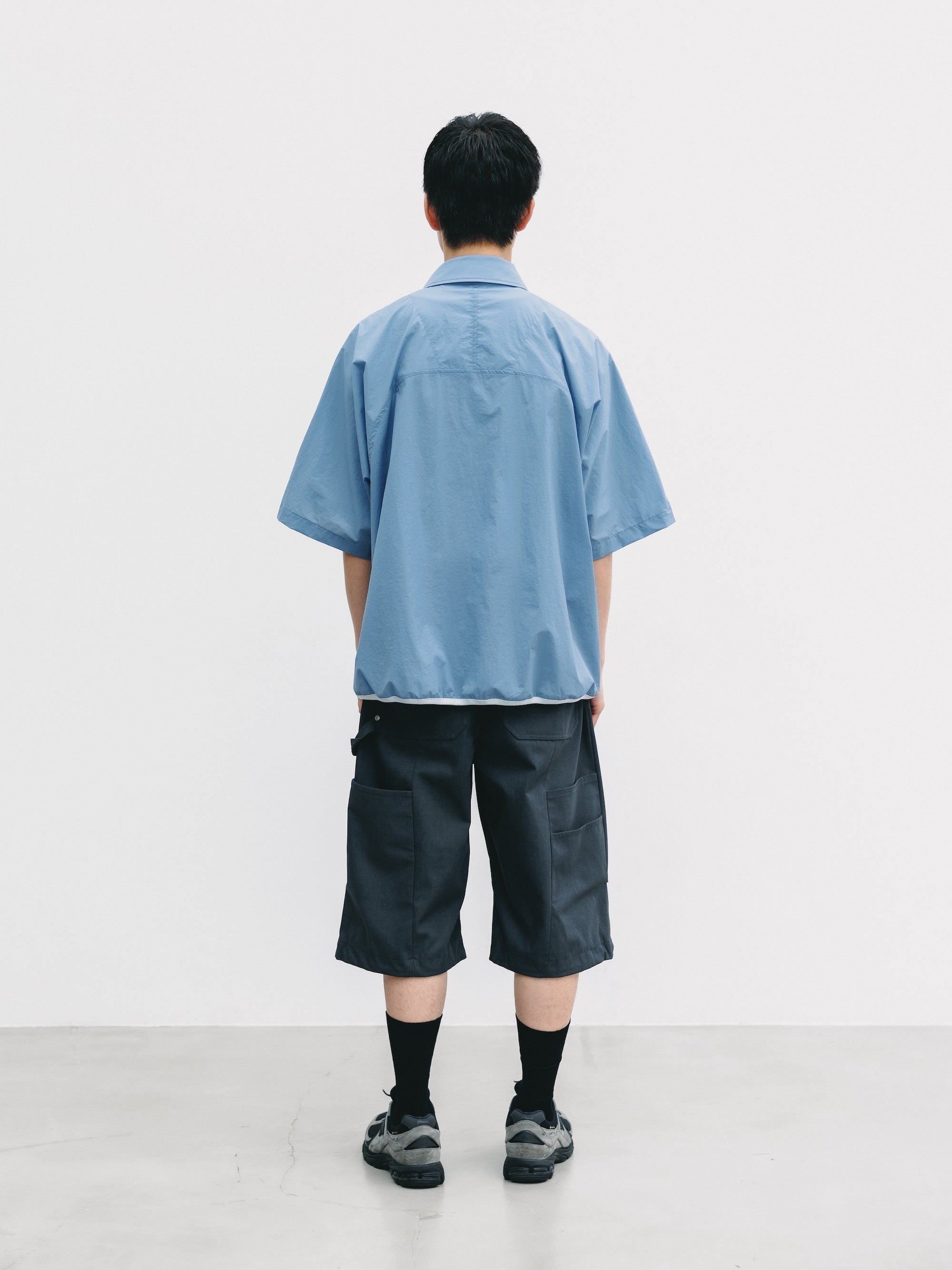 【6.20 SAT 20:00- IN STOCK】HALF ZIP TRAIL S/S SHIRT (SAX BLUE)