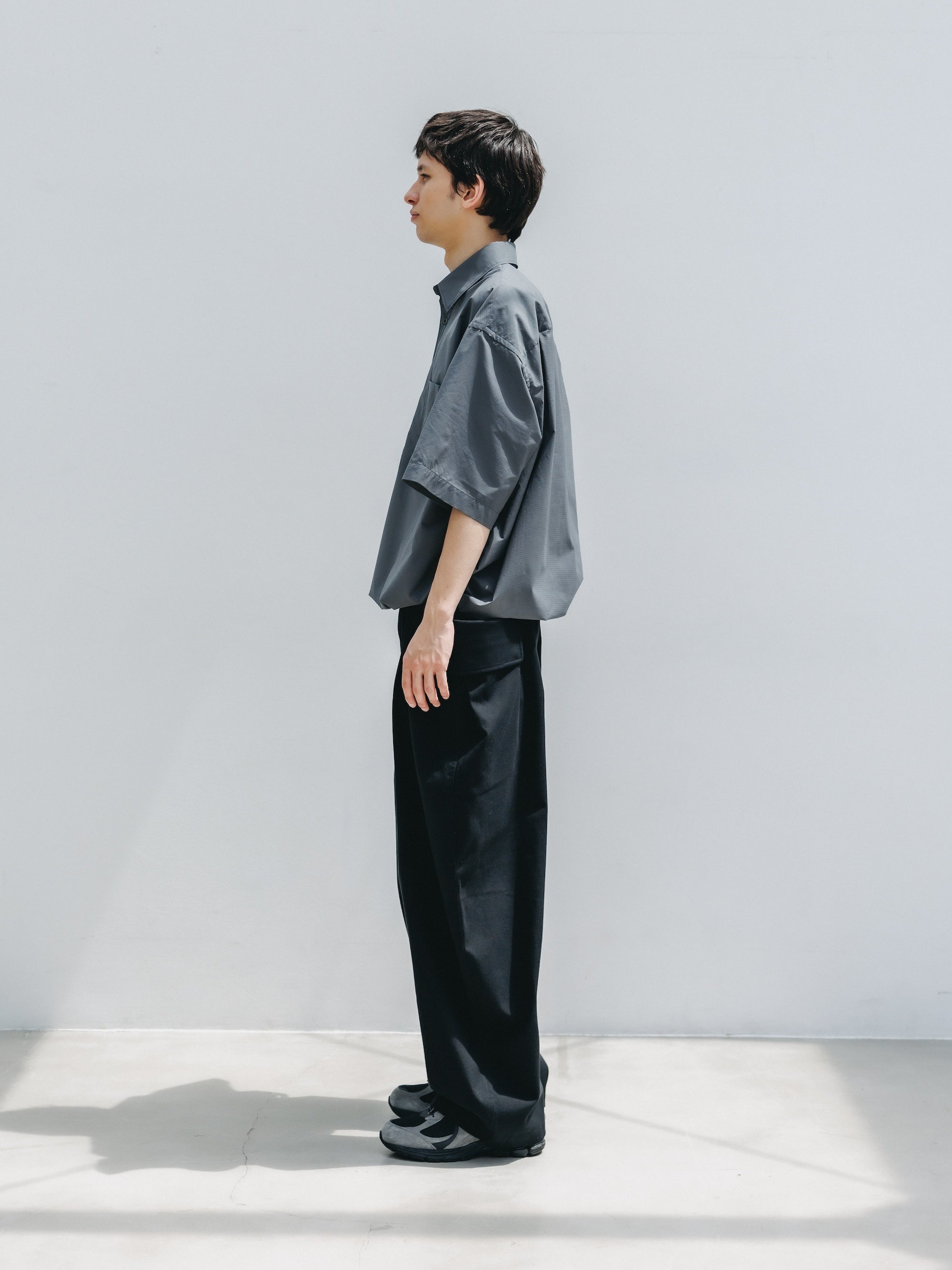 【4.25 SAT 20:00- IN STOCK】MINI PLAID S/S PULLOVER SHIRT (CHARCOAL)