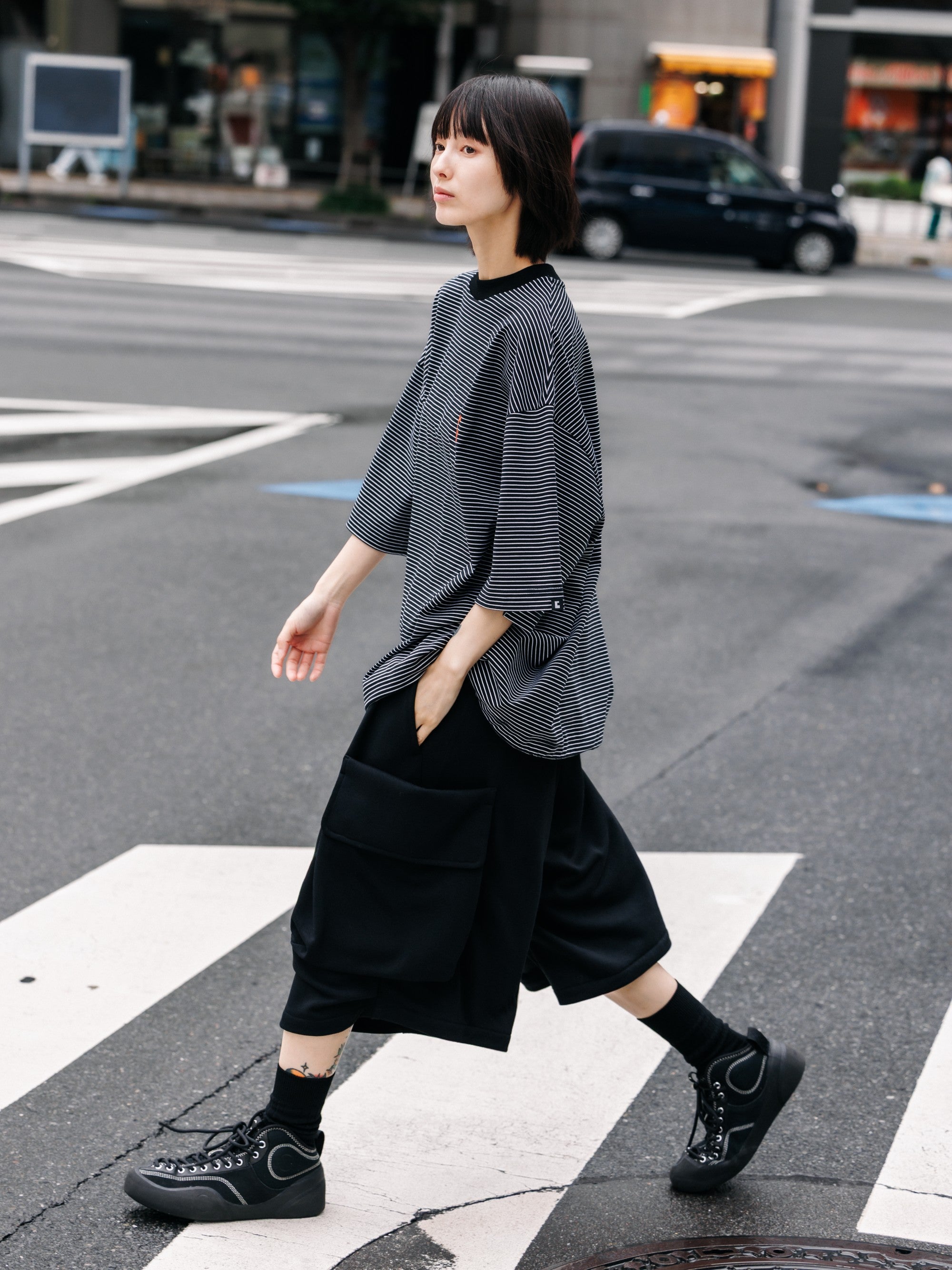 【7.15 WED 20:00- IN STOCK】CITY MILITARY SWEAT HALF PANTS 001 (BLACK)