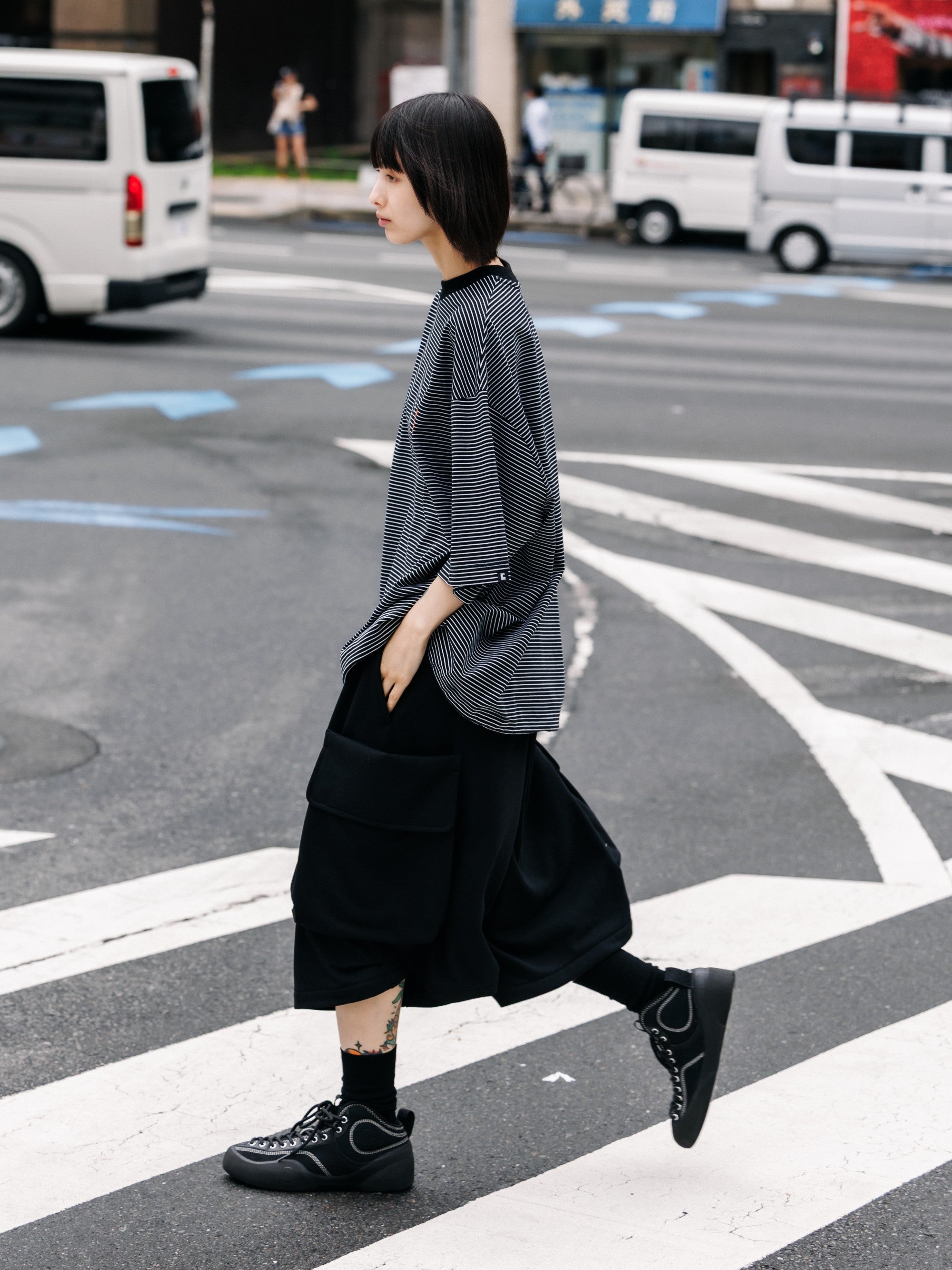 【7.15 WED 20:00- IN STOCK】CITY MILITARY SWEAT HALF PANTS 001 (BLACK)