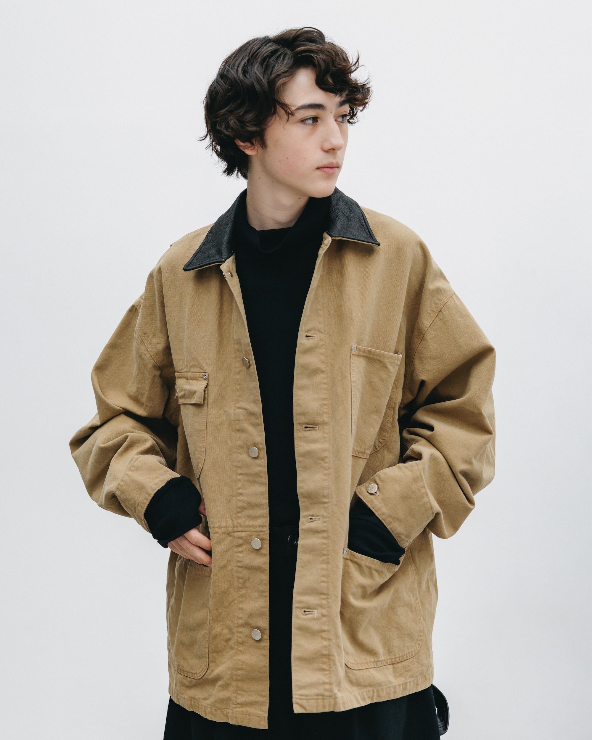 VINTAGE DYED CITY UTILITY COAT (BEIGE)