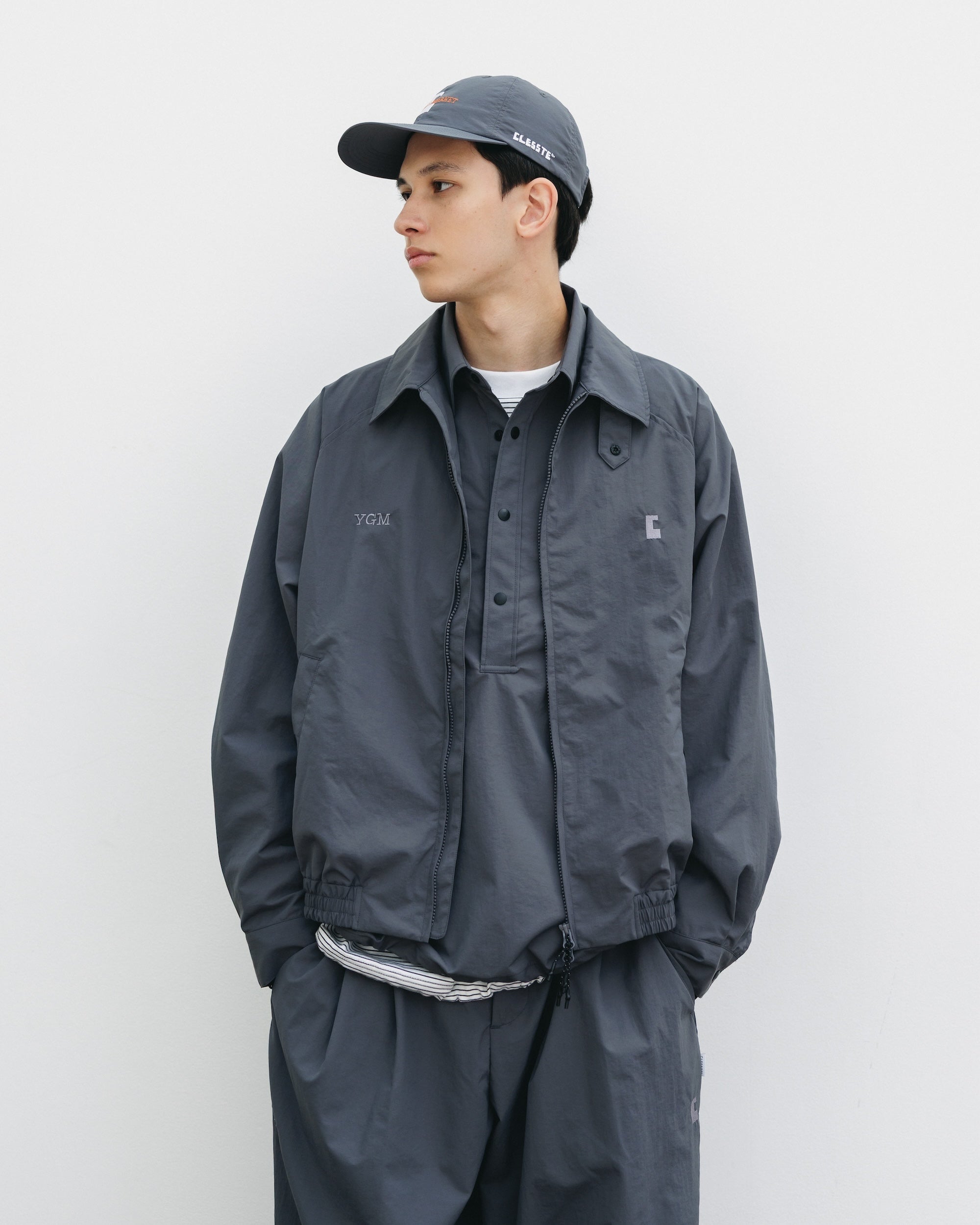 【10.15 WED 20:00- IN STOCK】WATER REPELLENT NYLON CITY UNIFORM UTILITY JACKET FOR YGM (GRAY×GRAY)