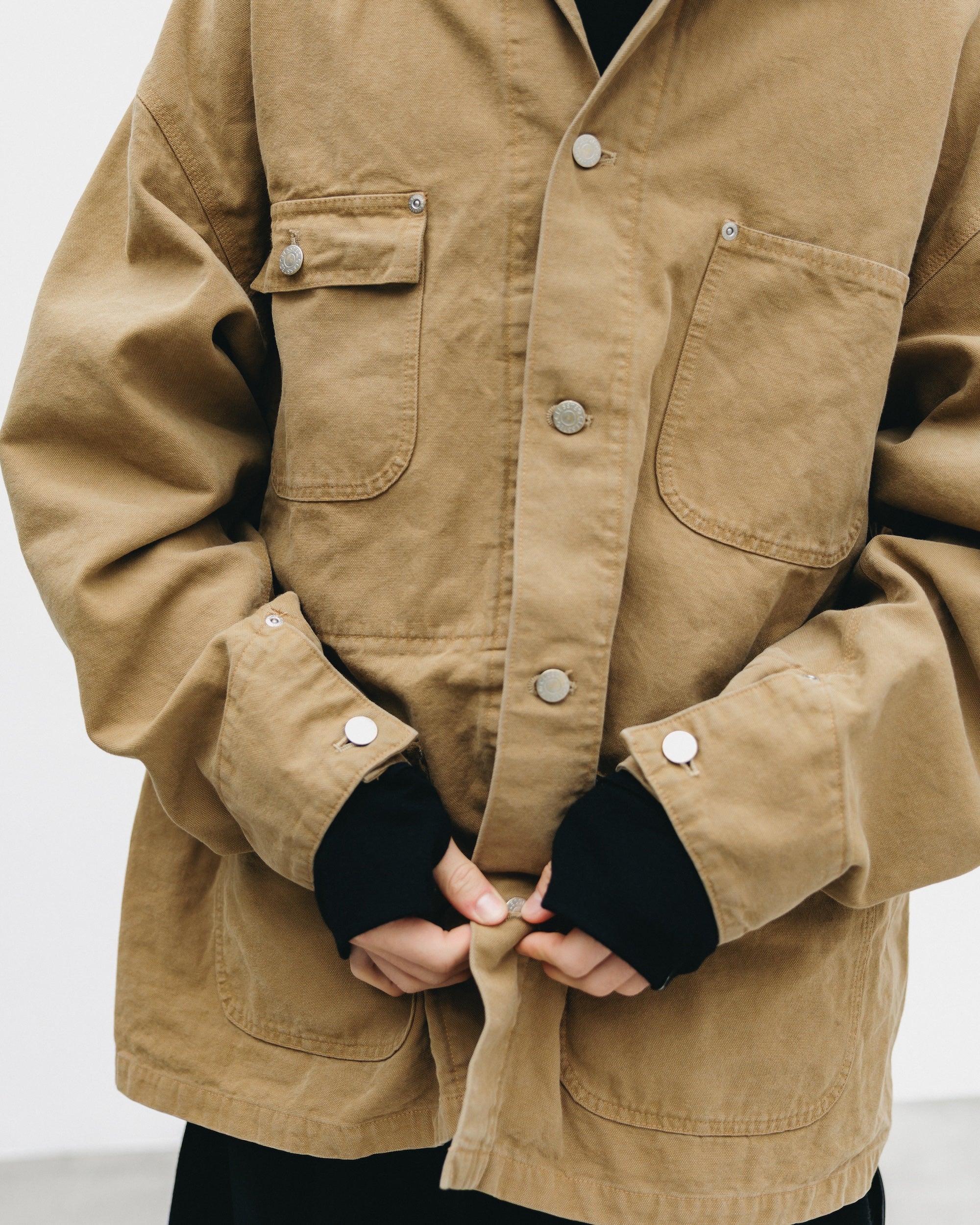 VINTAGE DYED CITY UTILITY COAT (BEIGE)