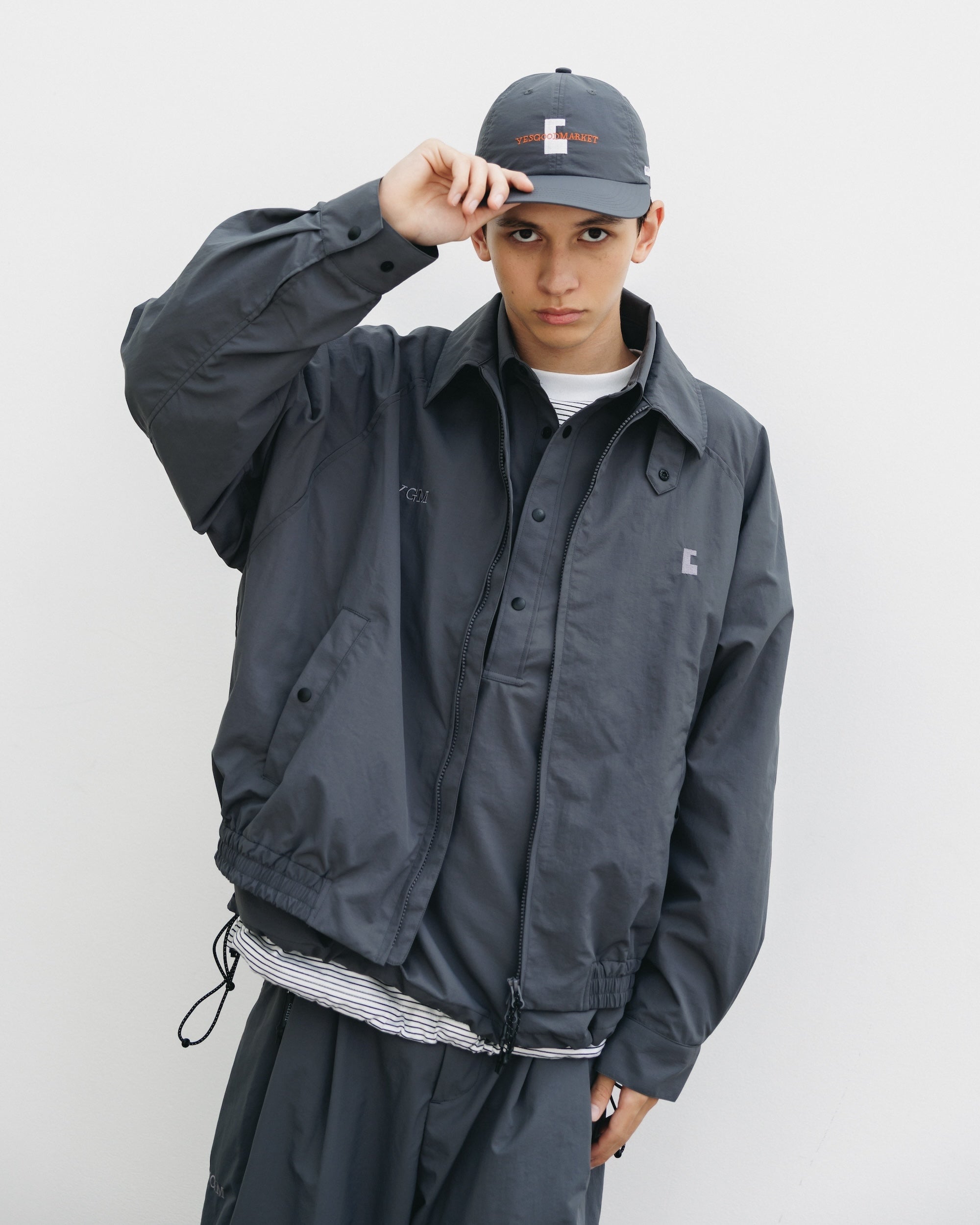 【10.15 WED 20:00- IN STOCK】WATER REPELLENT NYLON CITY UNIFORM UTILITY JACKET FOR YGM (GRAY×GRAY)