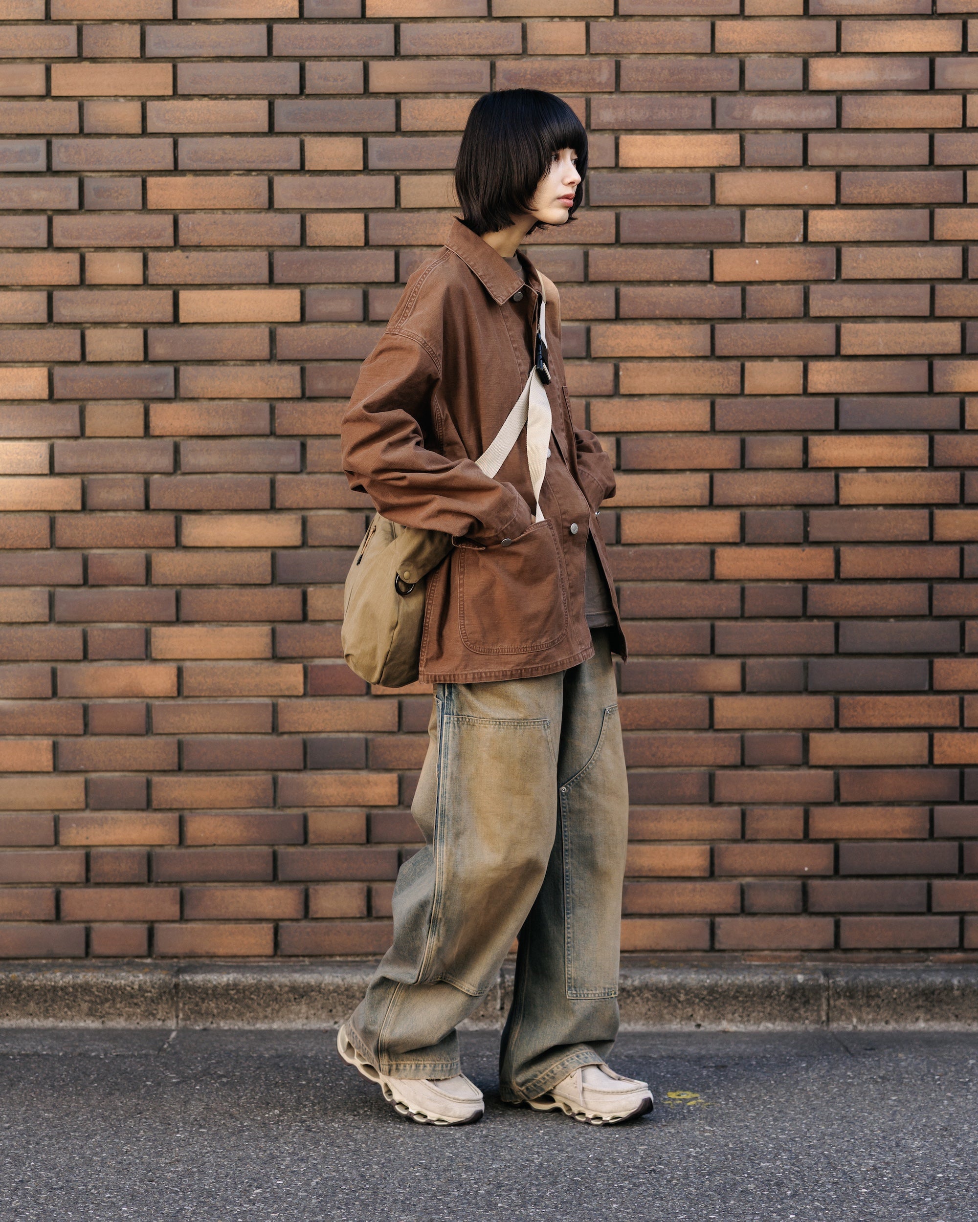 【2.4 WED 20:00- IN STOCK】VINTAGE EFFECT P-41 JACKET (BROWN)