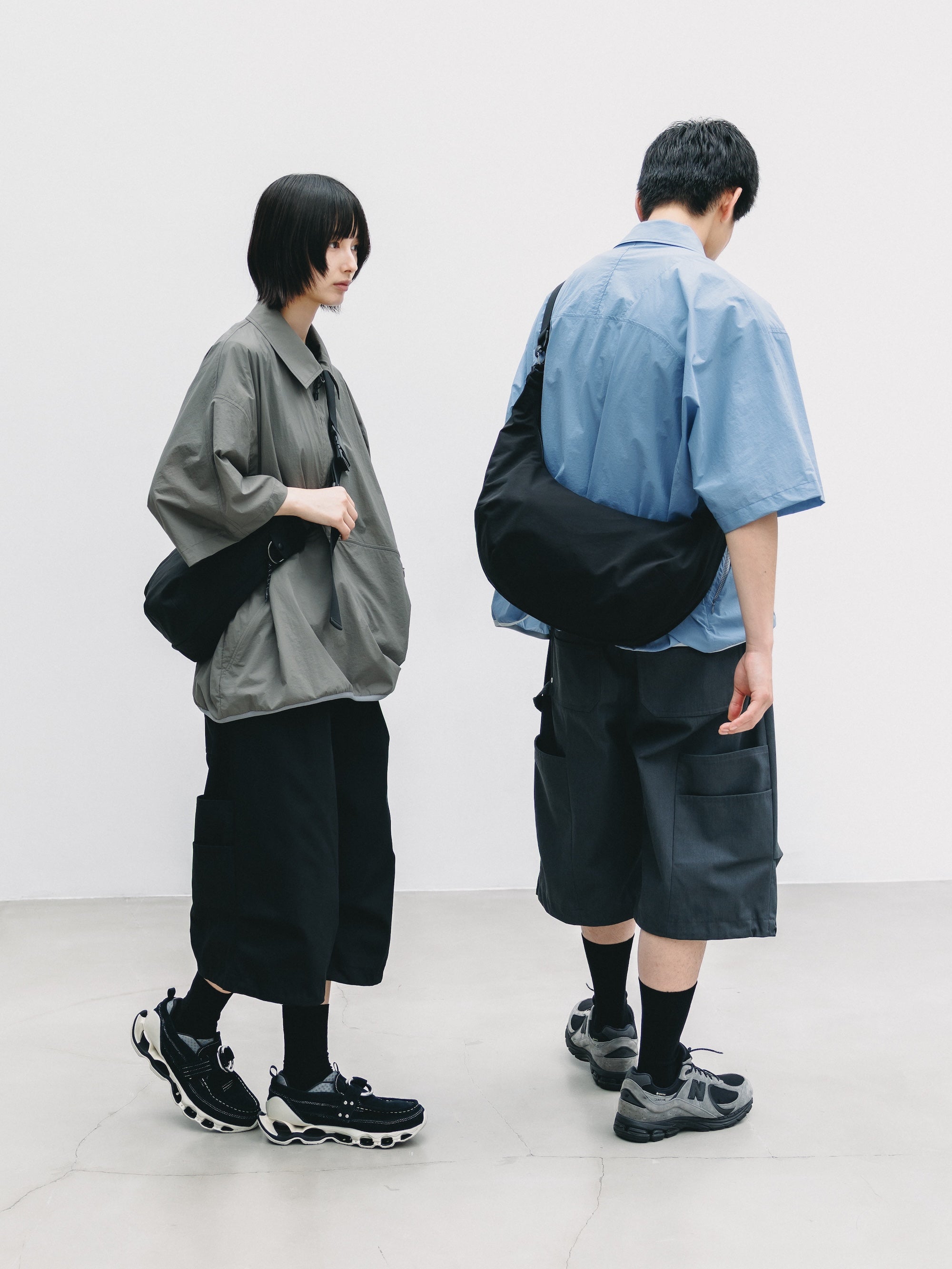 【6.20 SAT 20:00- IN STOCK】HALF ZIP TRAIL S/S SHIRT (SAX BLUE)