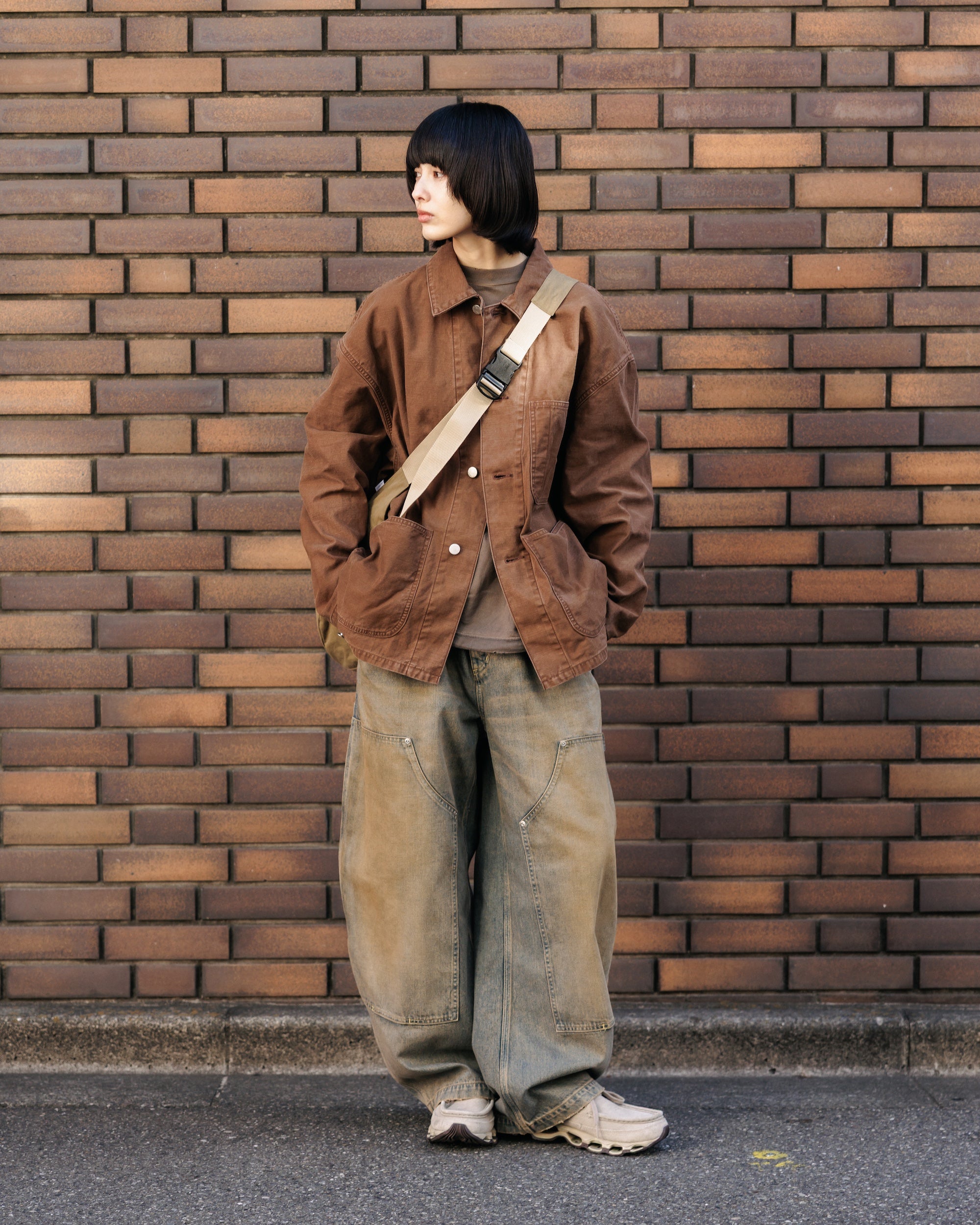 【2.4 WED 20:00- IN STOCK】VINTAGE EFFECT P-41 JACKET (BROWN)