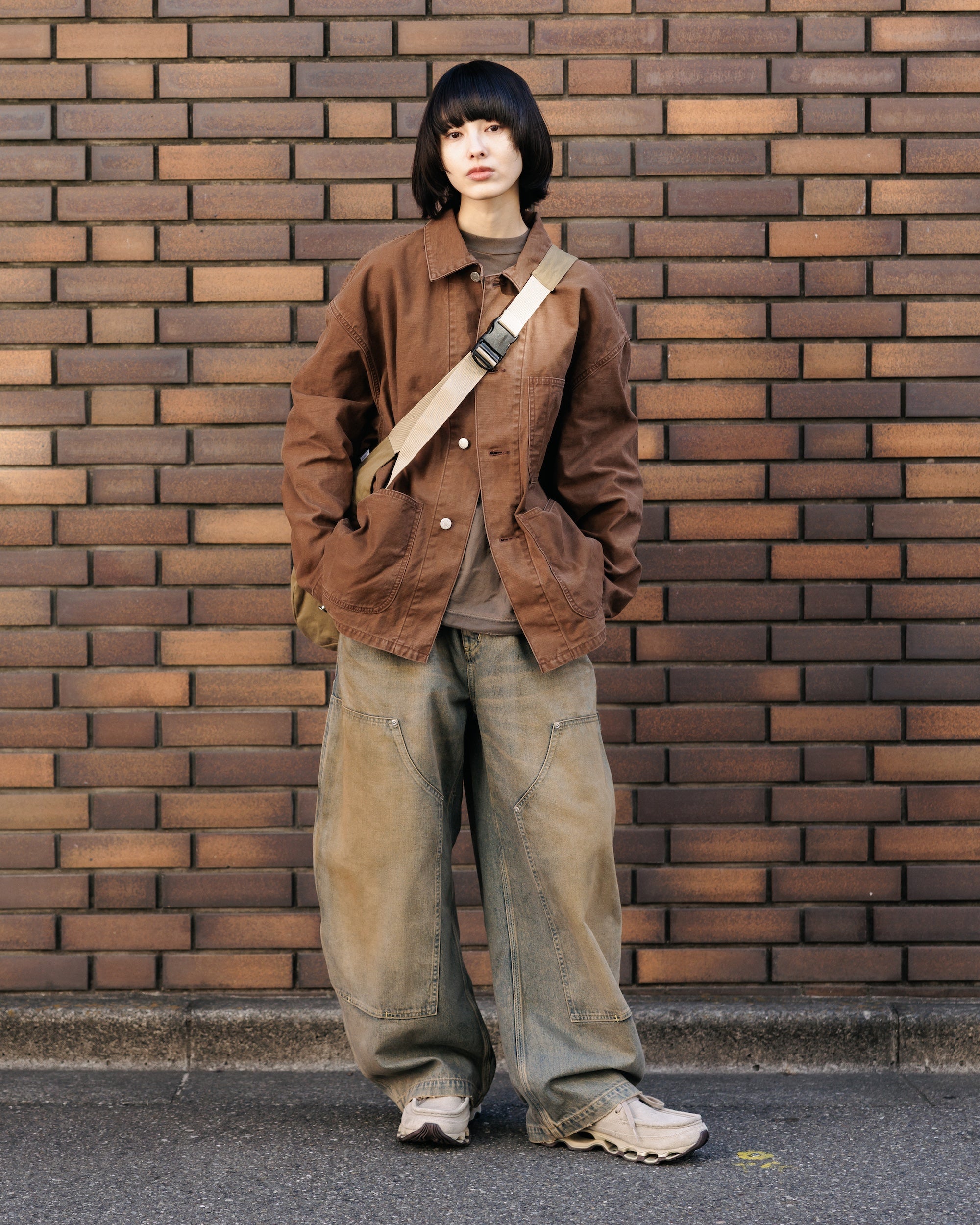 【2.4 WED 20:00- IN STOCK】VINTAGE EFFECT P-41 JACKET (BROWN)