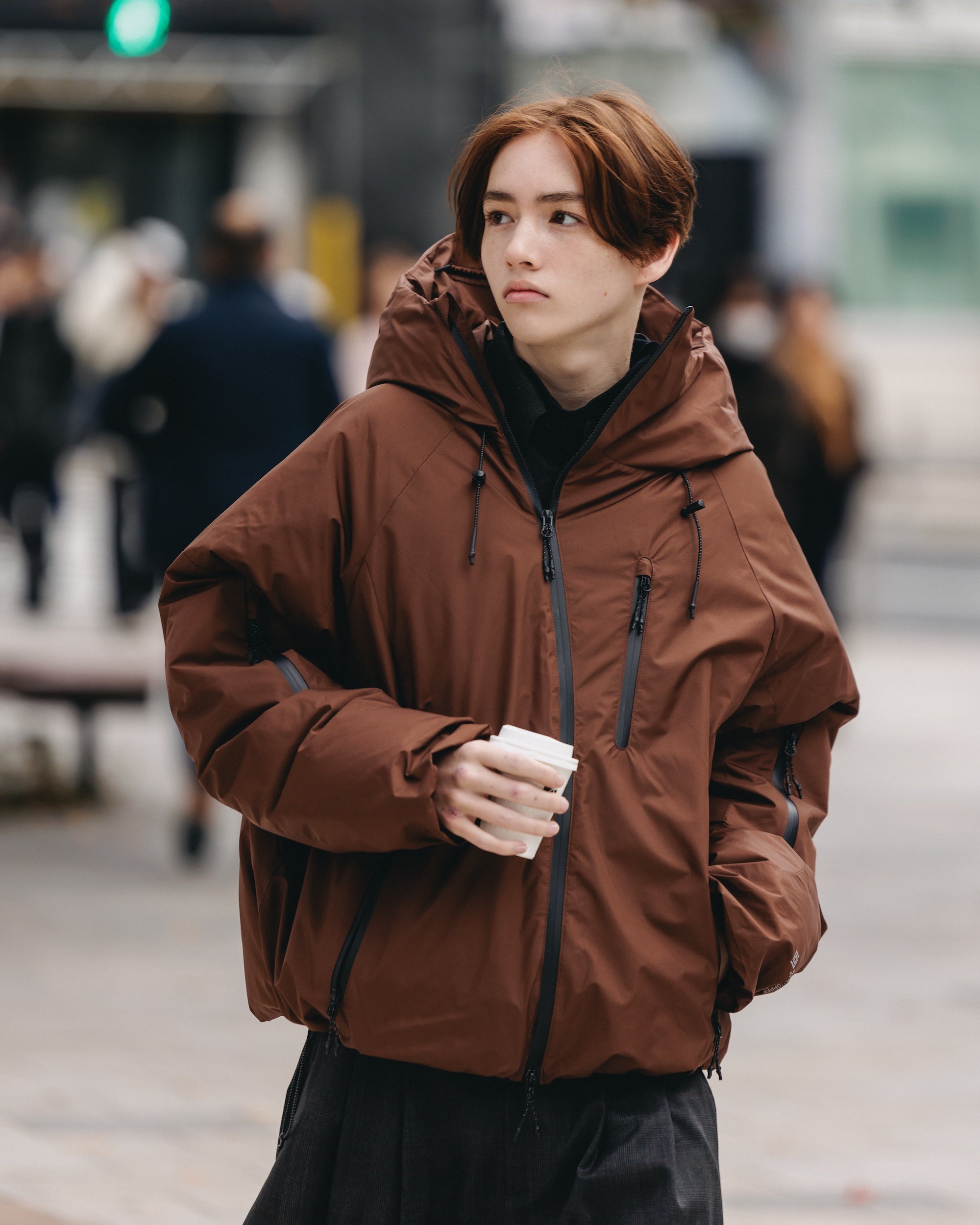 【12.20 SAT 20:00- IN STOCK】+phenix WINDSTOPPER® by GORE-TEX LABS CITY PUFFER JACKET (CHOCOLATE BROWN)