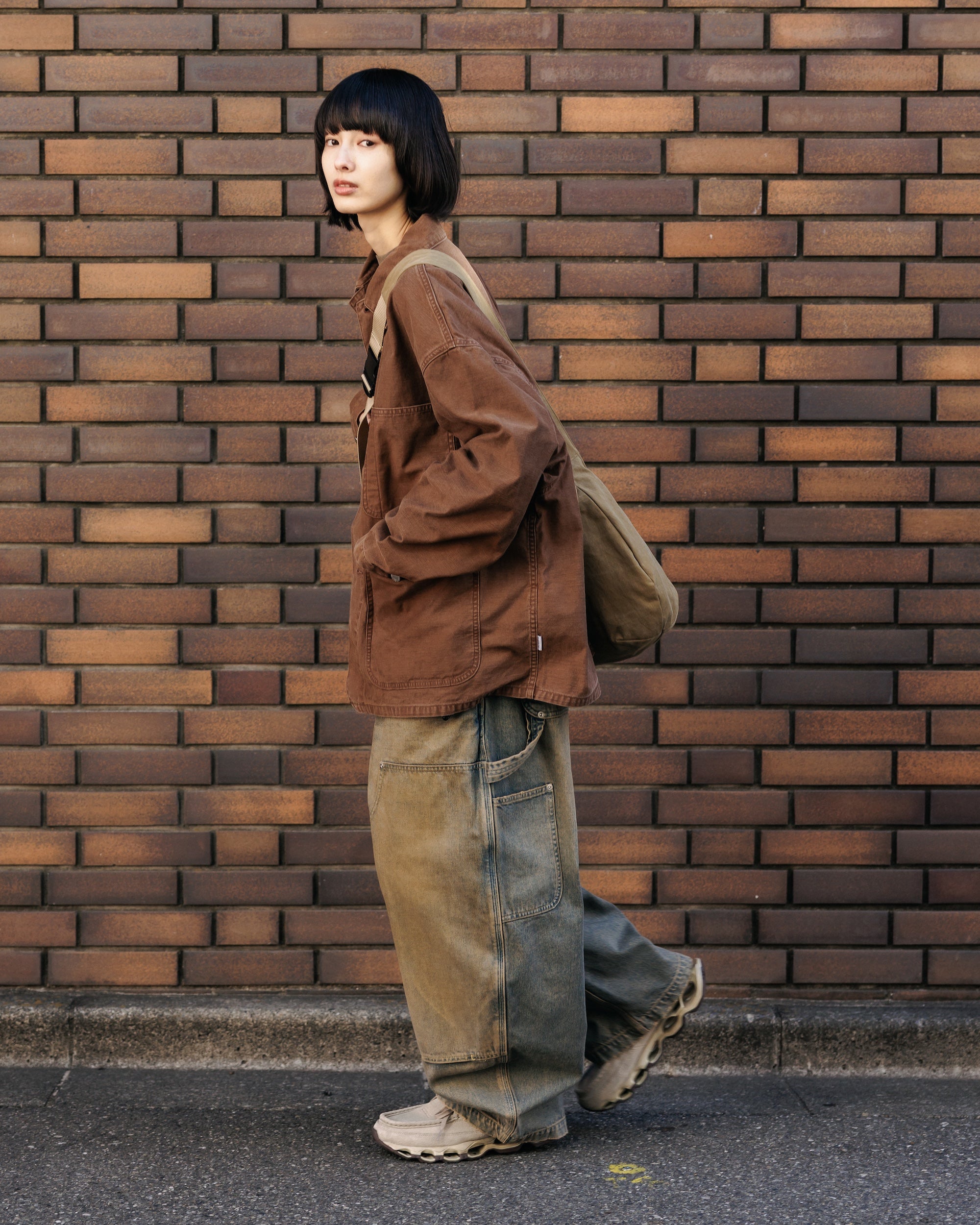 【2.4 WED 20:00- IN STOCK】VINTAGE EFFECT P-41 JACKET (BROWN)