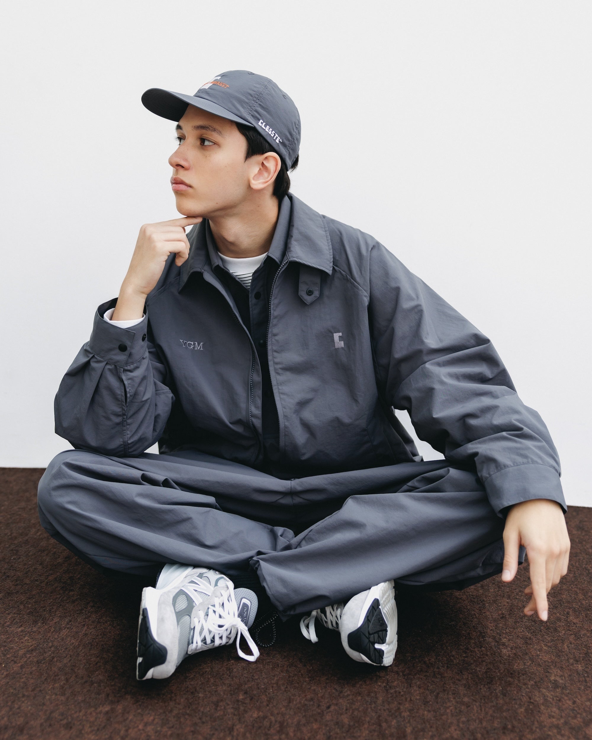 【10.15 WED 20:00- IN STOCK】WATER REPELLENT NYLON CITY UNIFORM UTILITY JACKET FOR YGM (GRAY×GRAY)